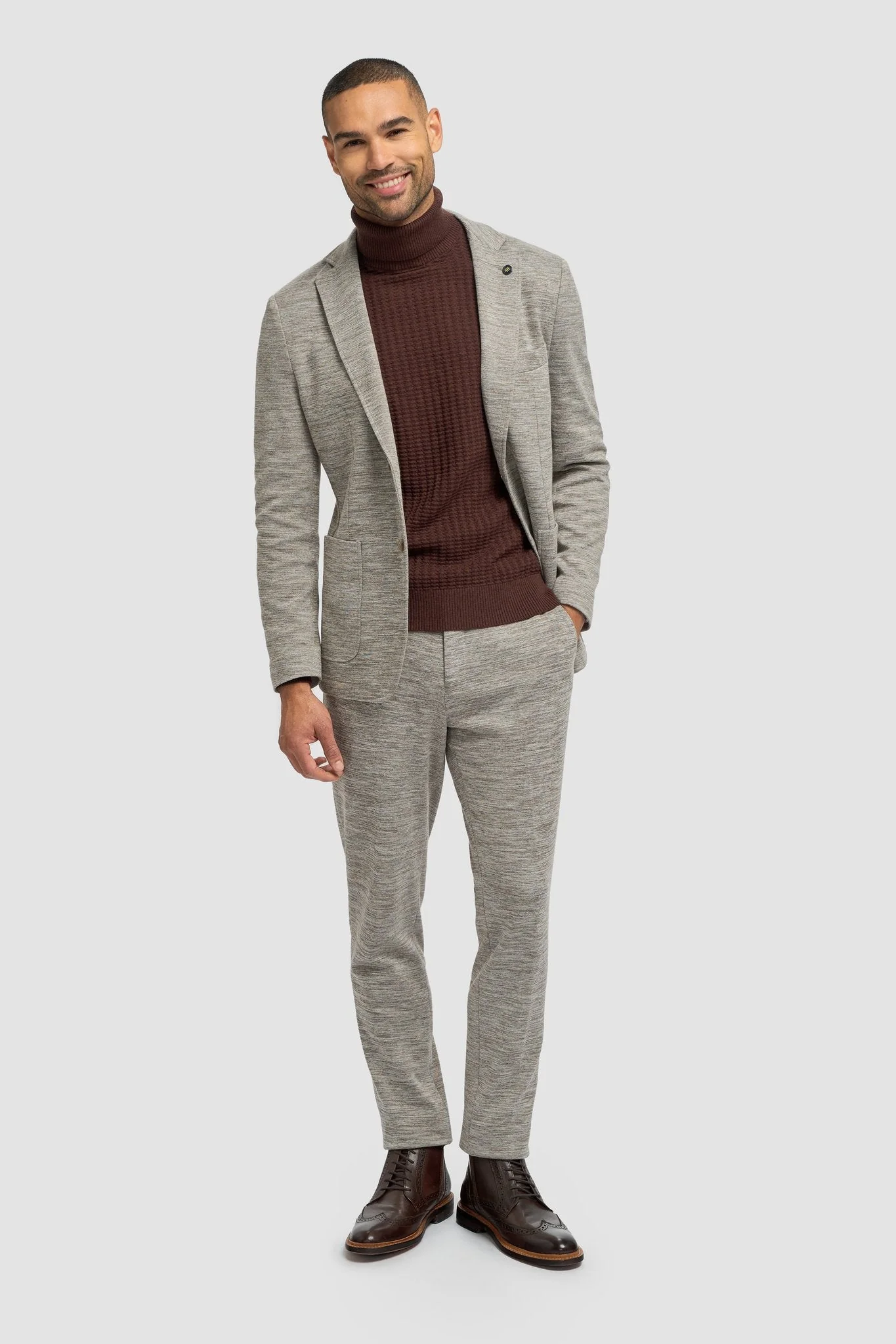 Columbus Taupe Two Piece Suit thumbnail 2
