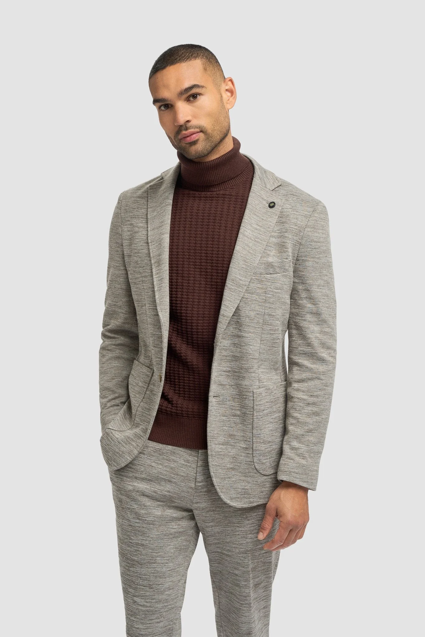 Columbus Taupe Two Piece Suit thumbnail 4