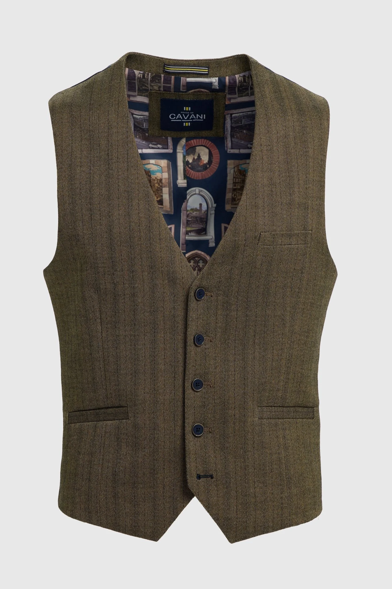 Damon Three Piece Suit with Single Breasted Waistcoat thumbnail 7