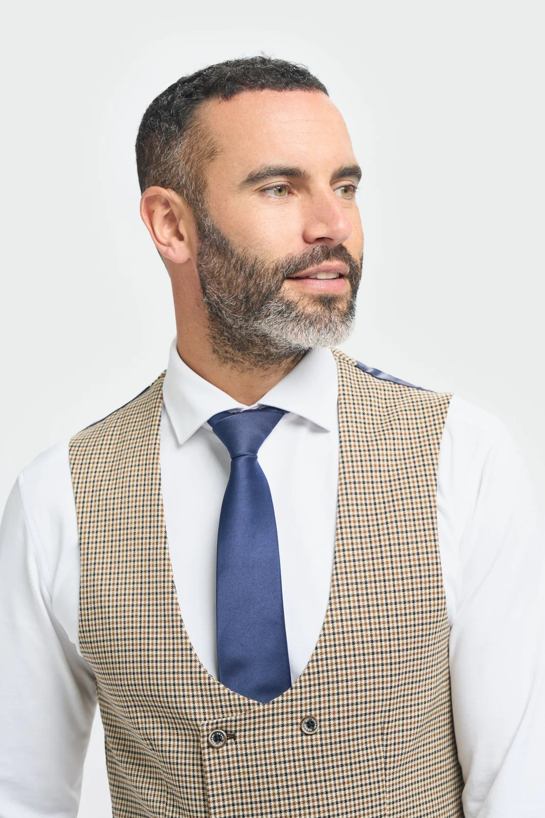 Elwood Houndstooth Double Breasted Waistcoat thumbnail 3