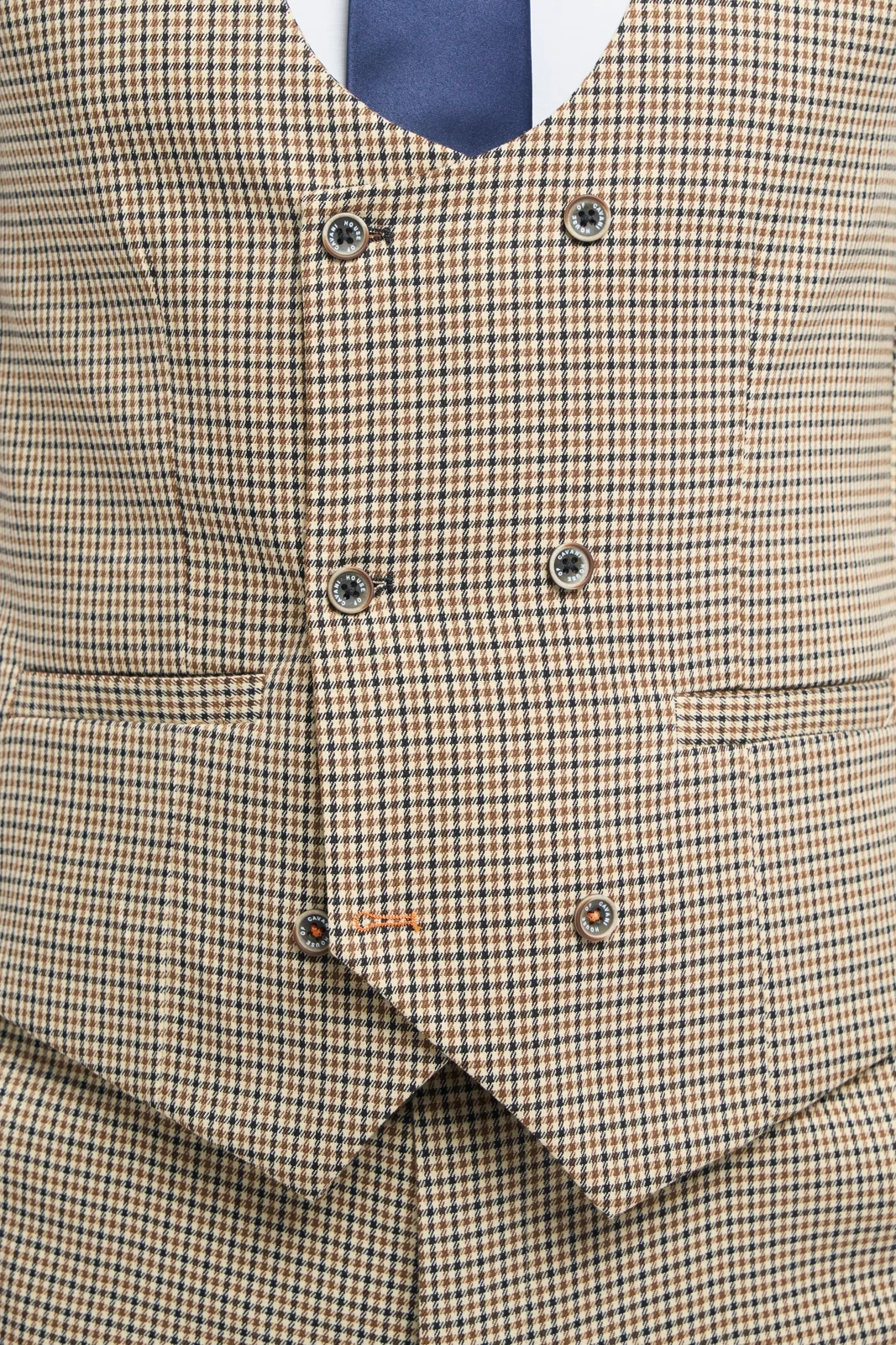 Elwood Houndstooth Double Breasted Waistcoat thumbnail 4