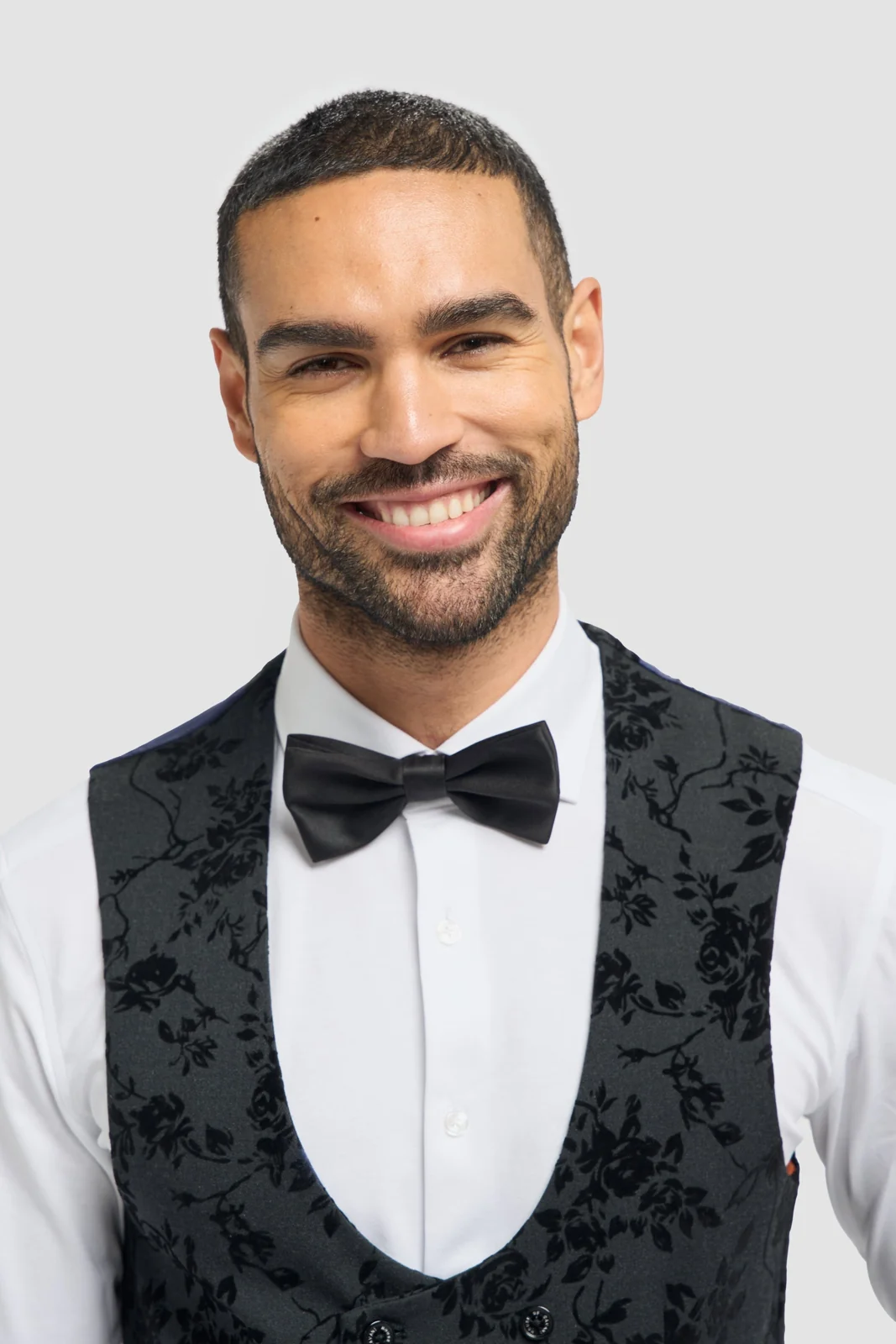 Georgi Floral Double Breasted Waistcoat thumbnail 3