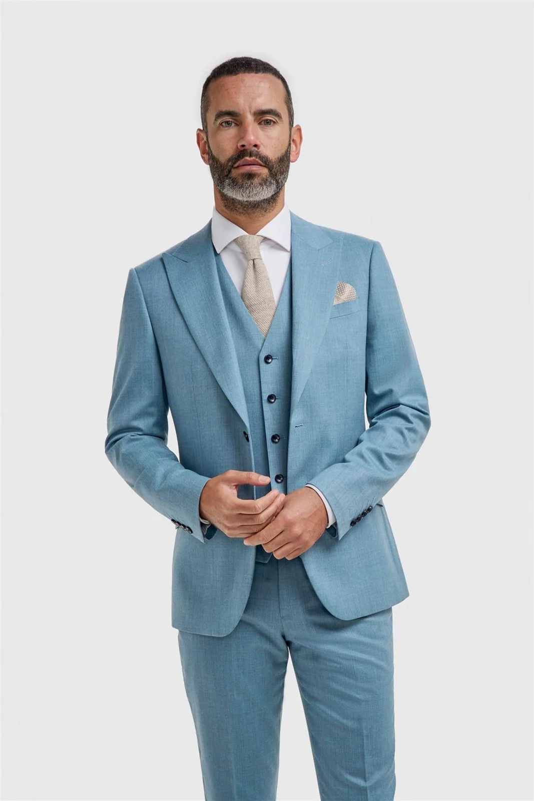 James Marine Super 130s Wool Three Piece Suit thumbnail 2