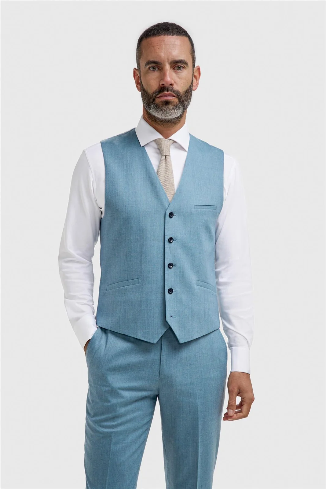 James Marine Super 130s Wool Three Piece Suit thumbnail 4
