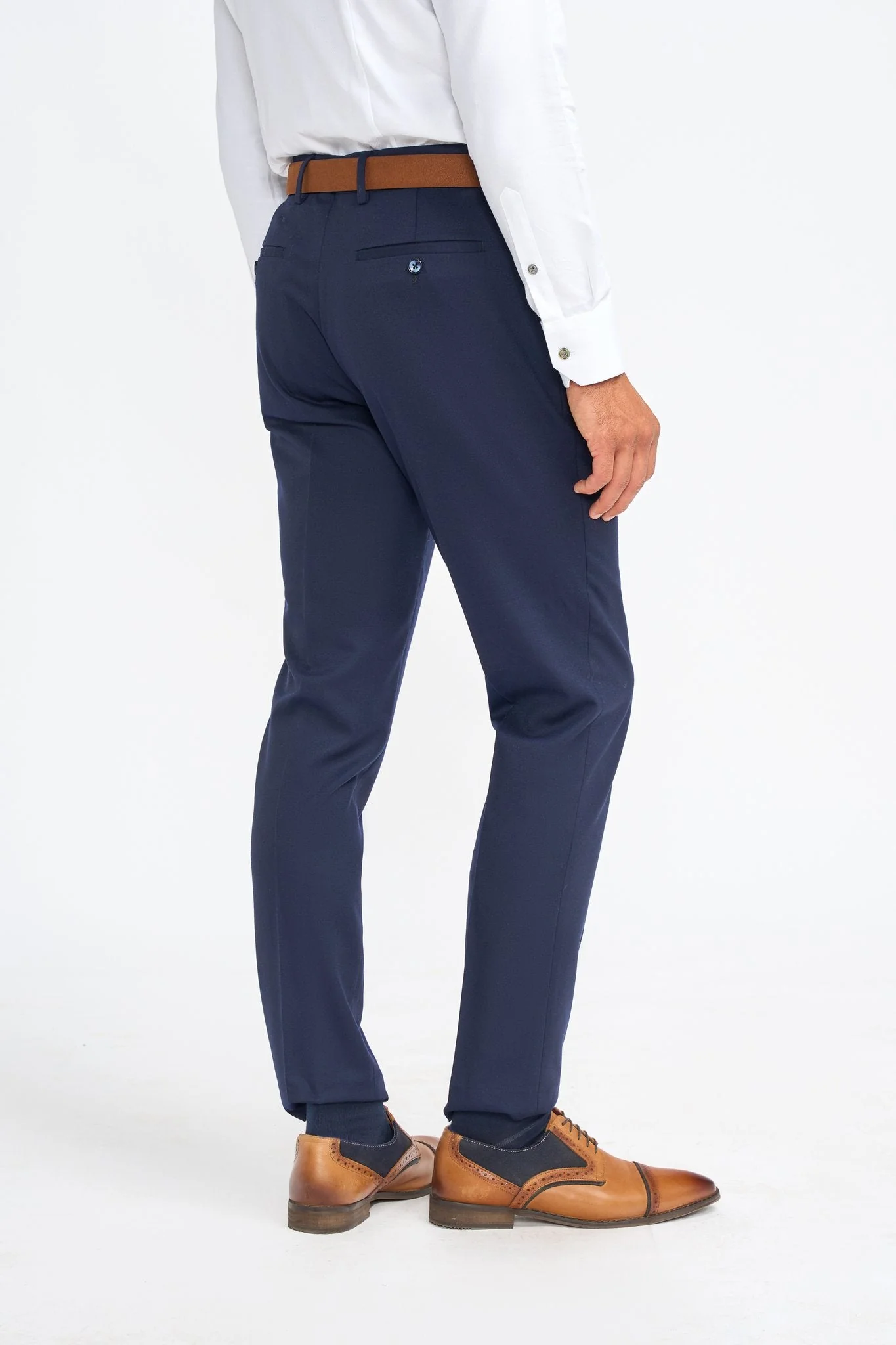 James Navy Super 130s Wool Three Piece Suit thumbnail 7