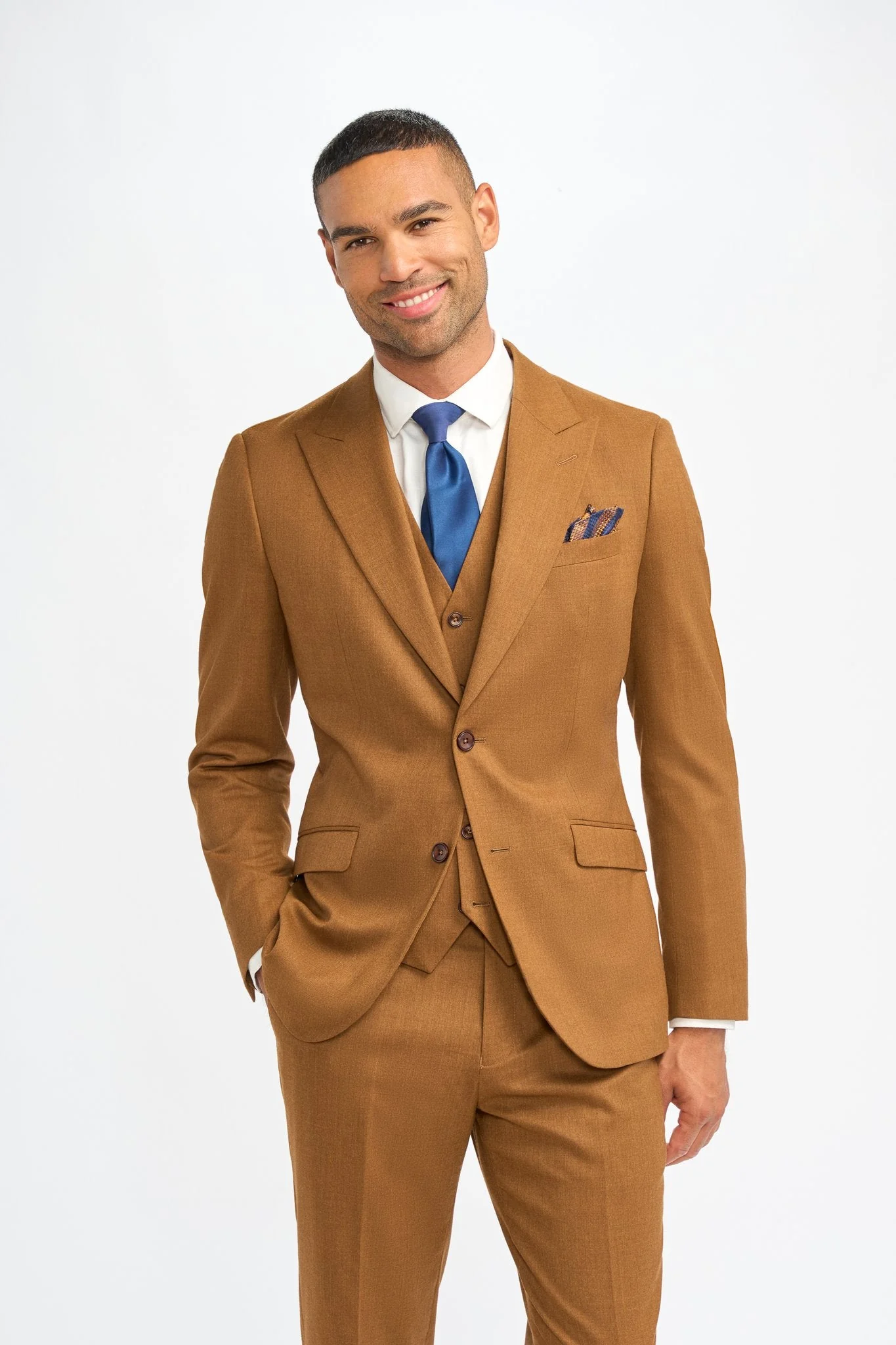 James Sierra Super 130s Wool Three Piece Suit thumbnail 2