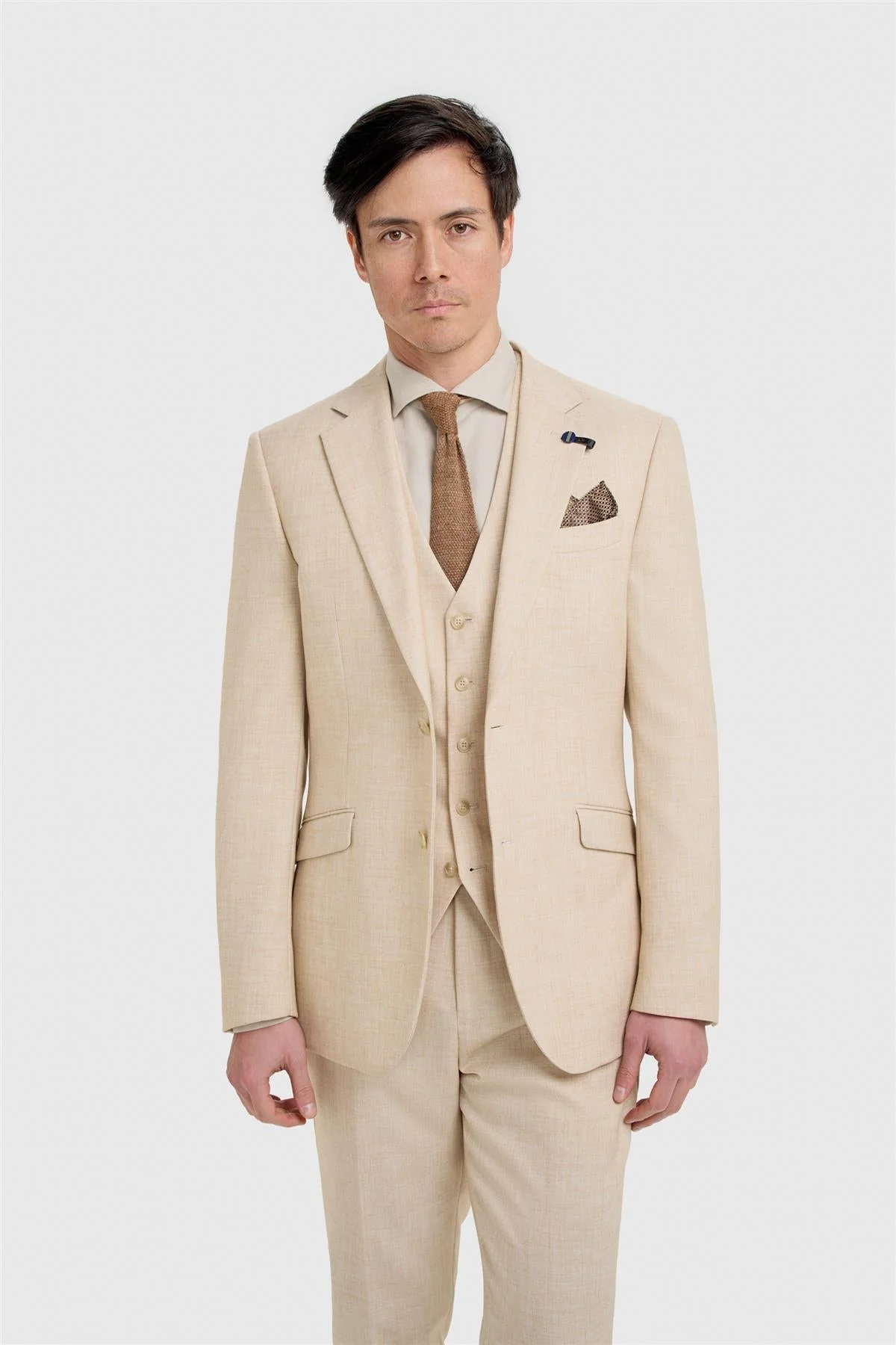 Malibu Beige Three Piece Suit thumbnail 2