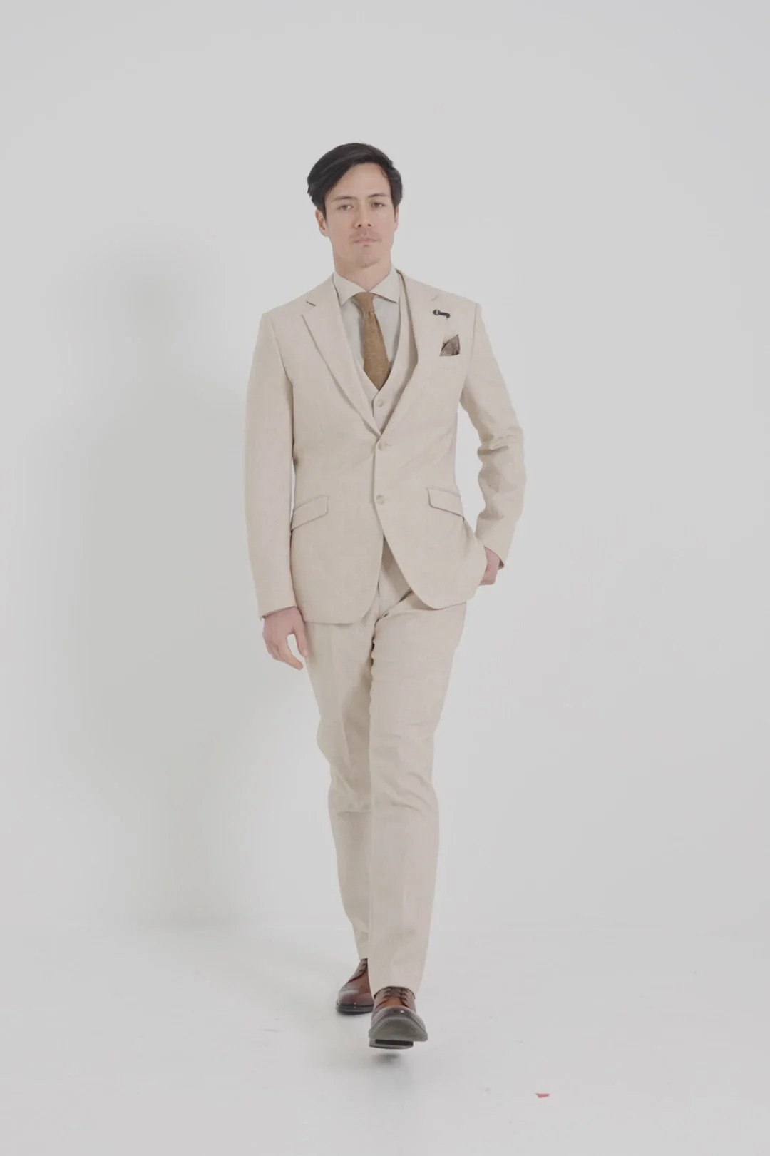 Malibu Beige Three Piece Suit thumbnail 7