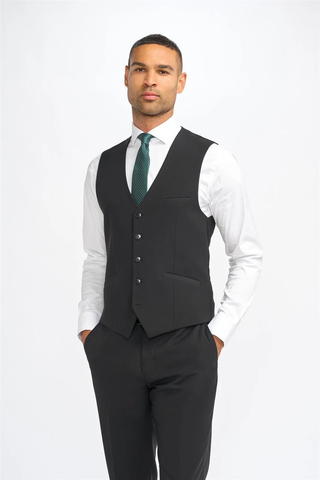 Malibu Black Waistcoat thumbnail 2