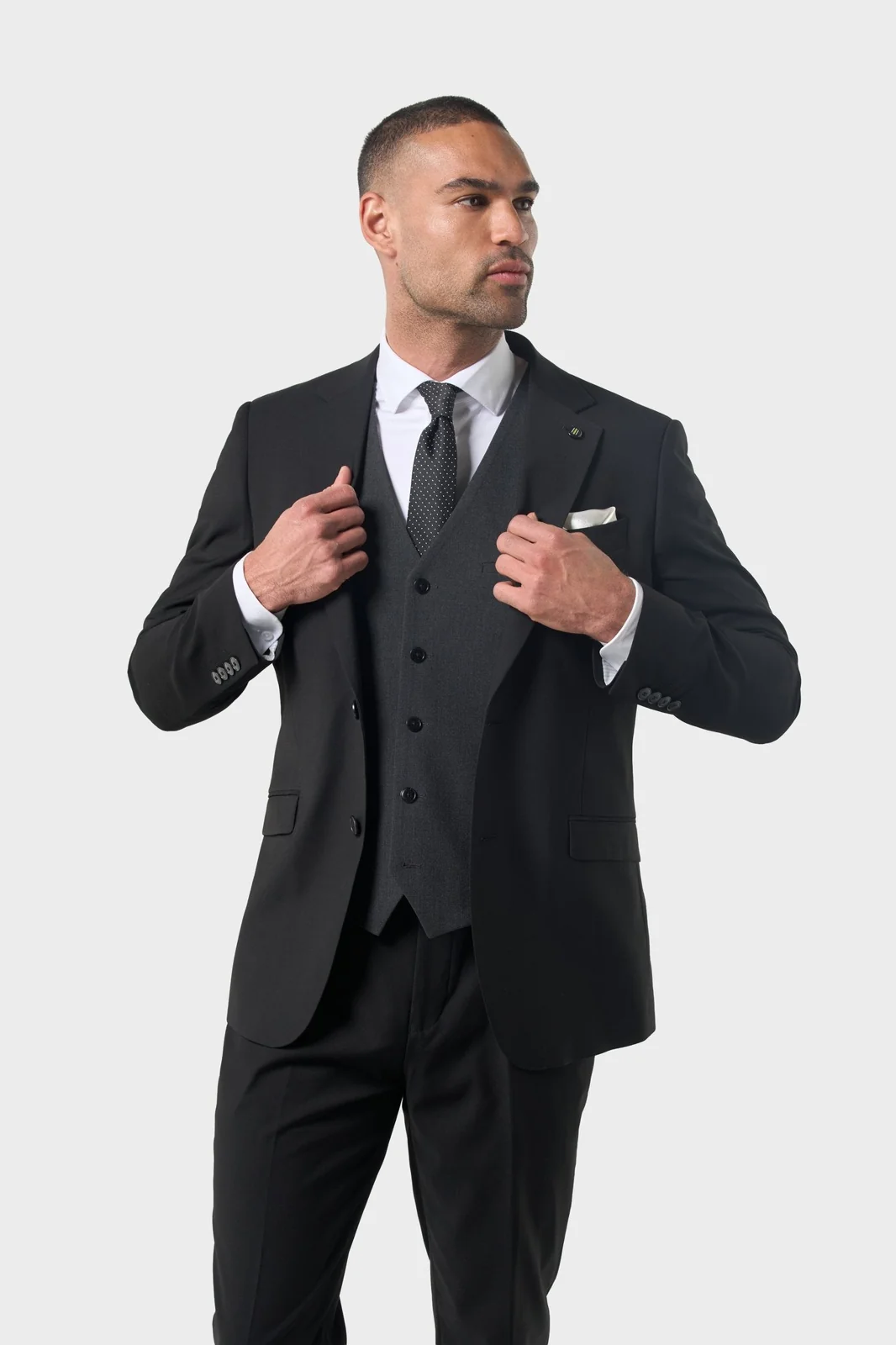 Malibu Black with Charcoal Waistcoat thumbnail 2