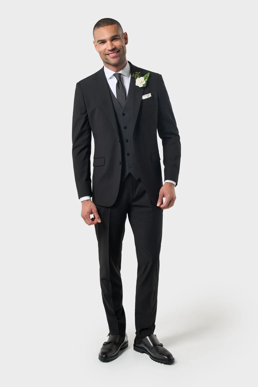 Malibu Black with Charcoal Waistcoat primary image