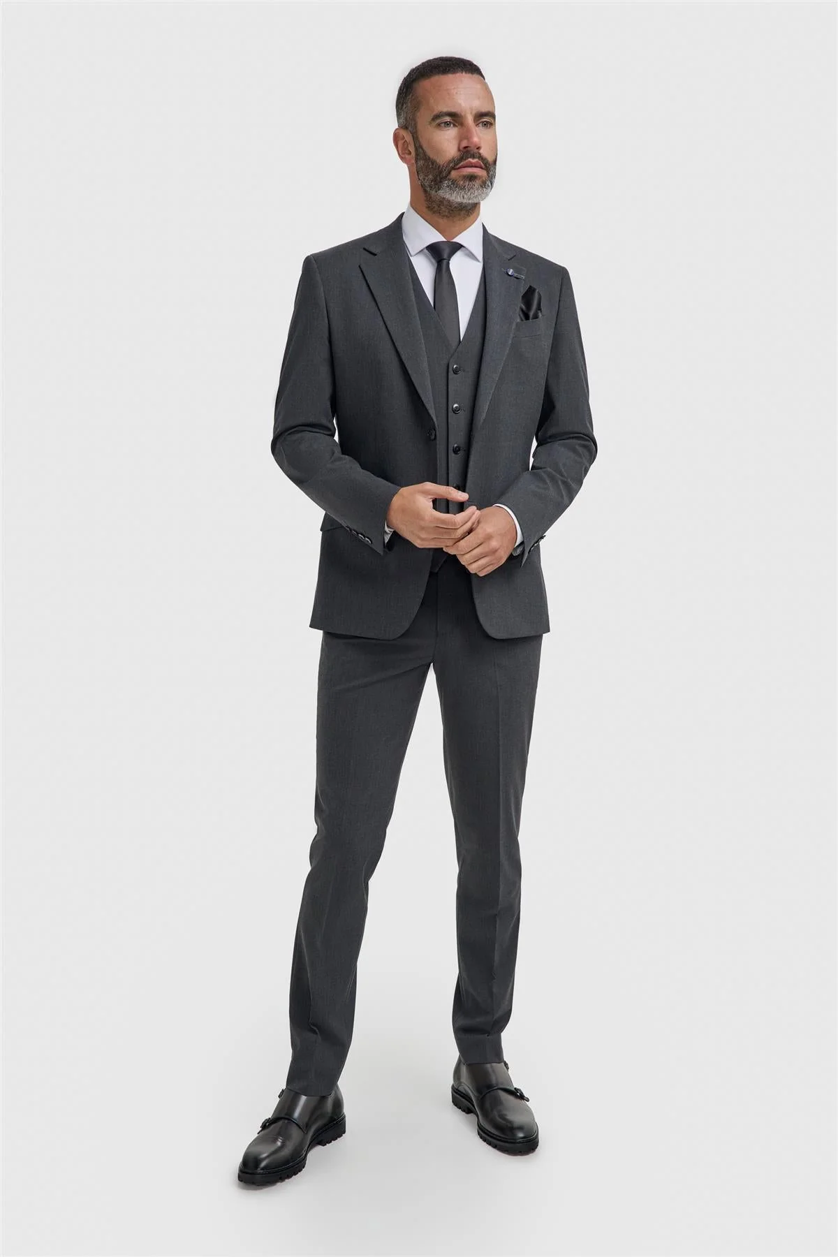 Malibu Charcoal Three Piece Suit primary image