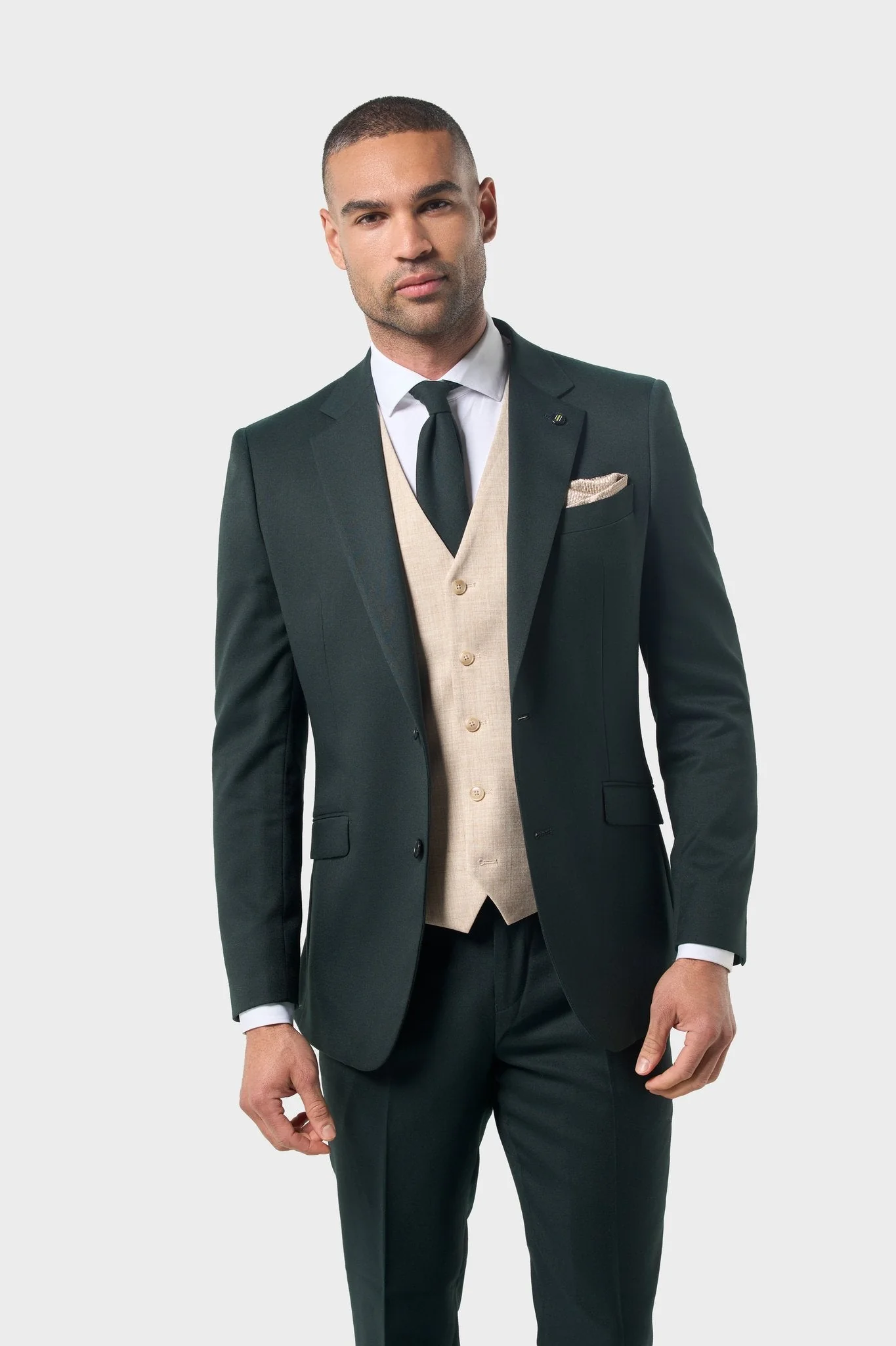 Malibu Forest Green with Beige Waistcoat thumbnail 2
