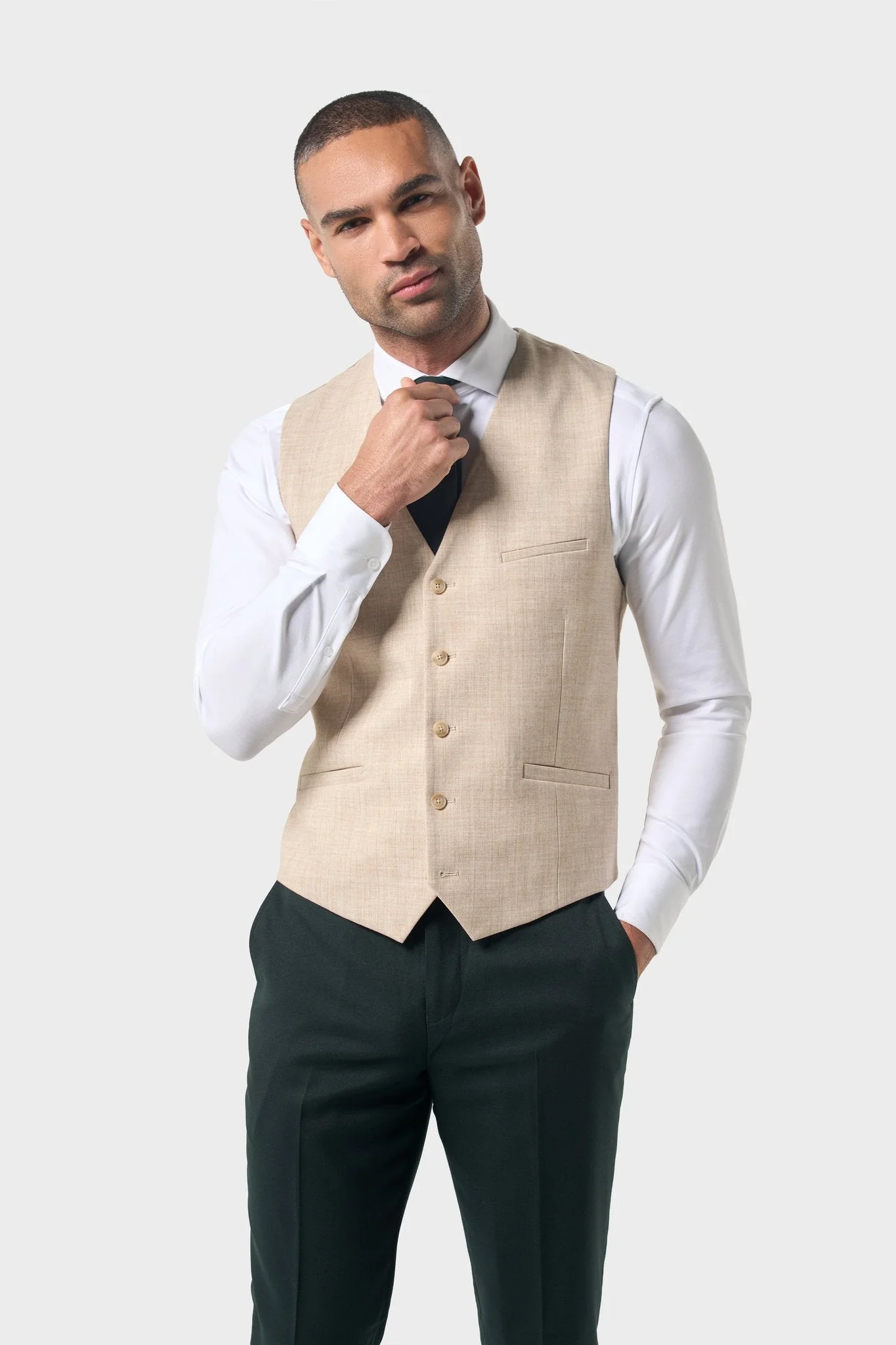 Malibu Forest Green with Beige Waistcoat thumbnail 3
