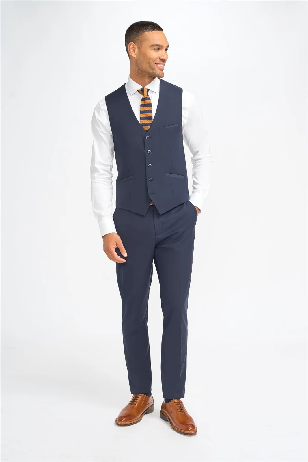 Malibu Navy Waistcoat thumbnail 2