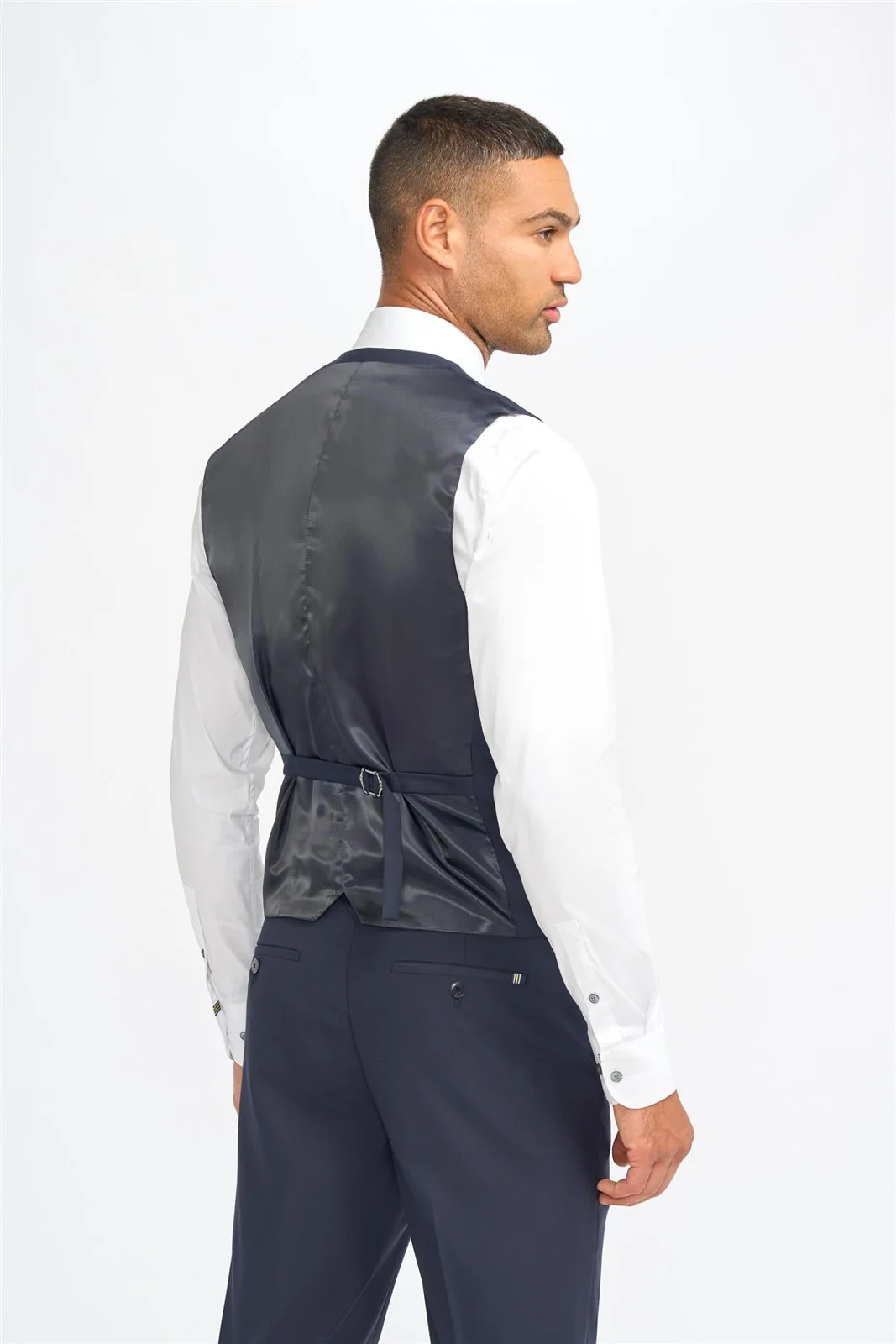 Malibu Navy Waistcoat thumbnail 3