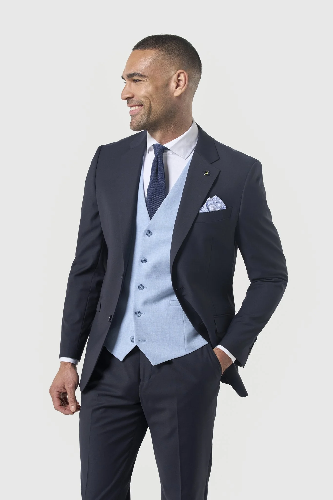 Malibu Navy with Sky Waistcoat thumbnail 2