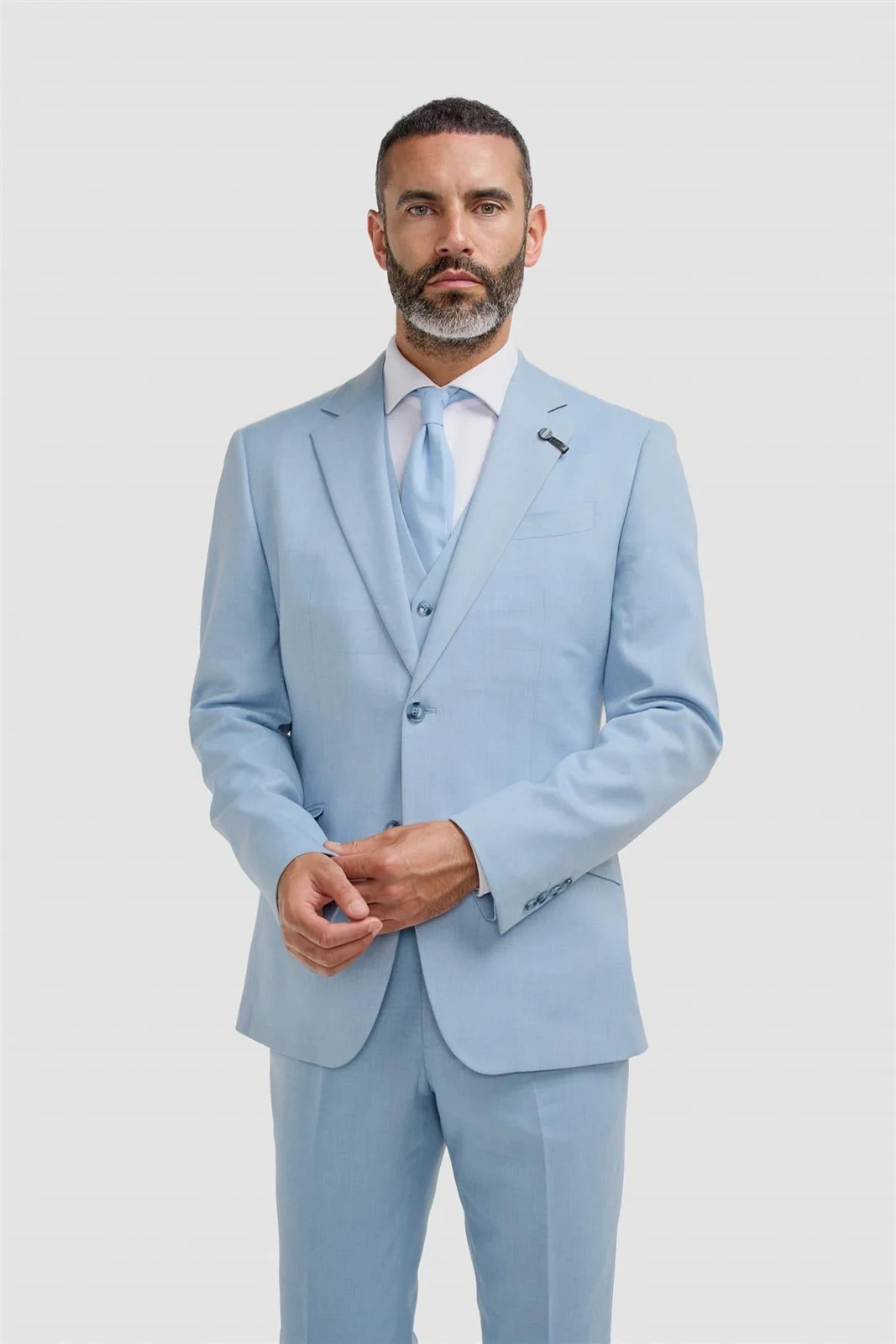Malibu Sky melange Three Piece Suit thumbnail 2