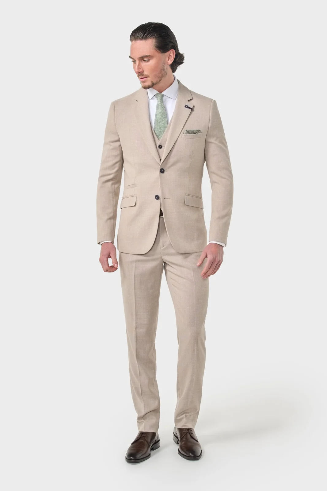 Miami Beige Three Piece Suit primary image