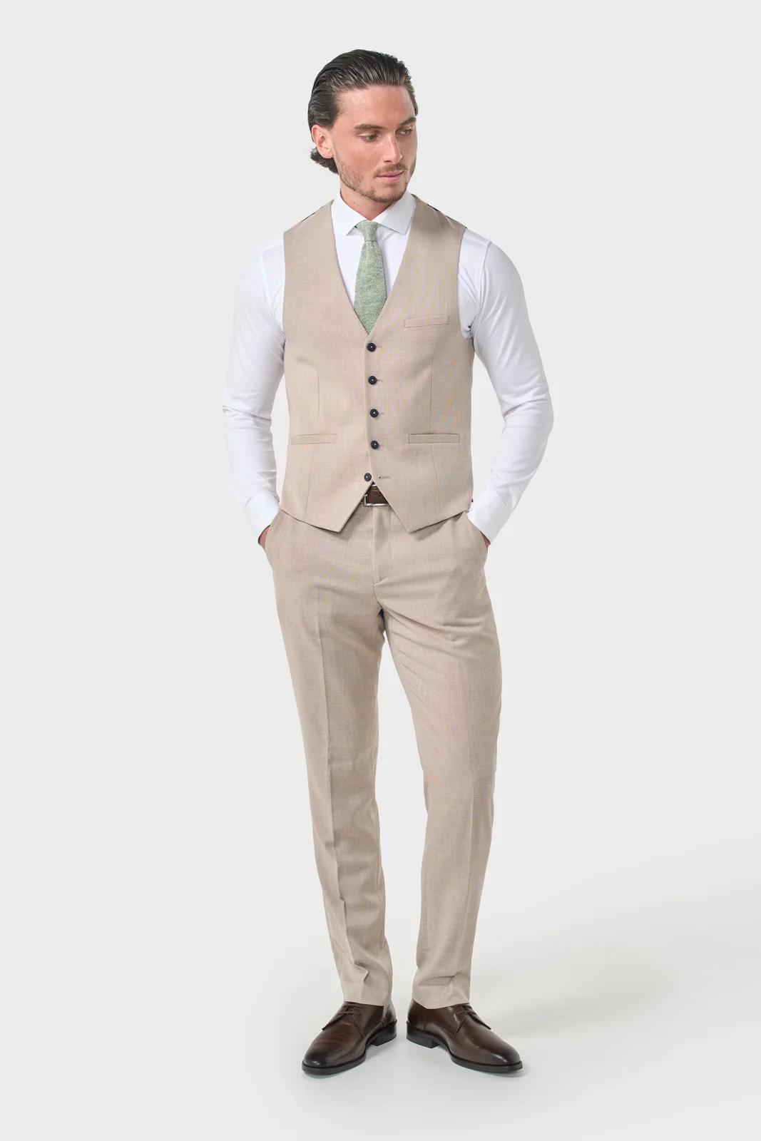 Miami Beige Waistcoat thumbnail 2