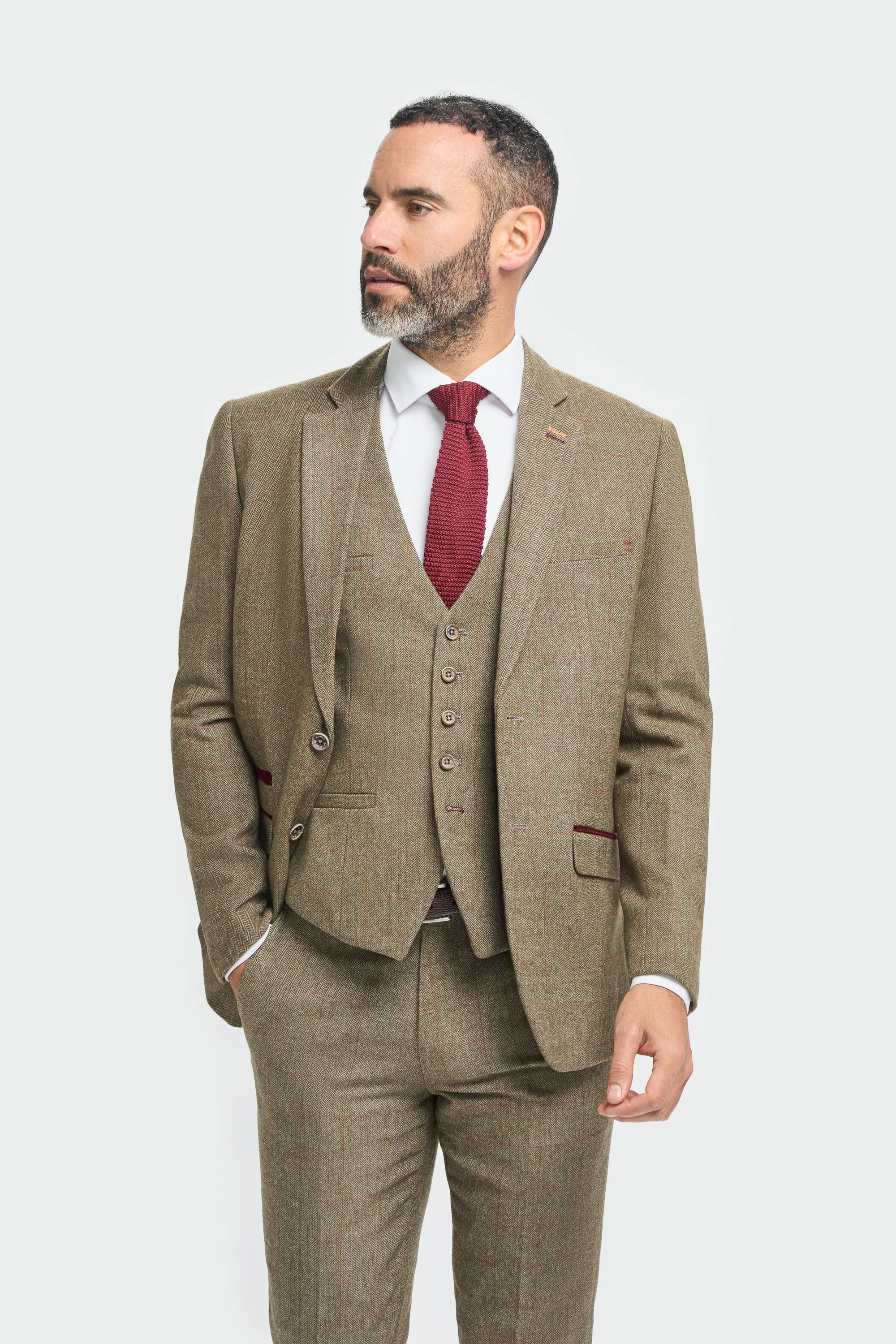 Sage Check Three Piece Suit thumbnail 2