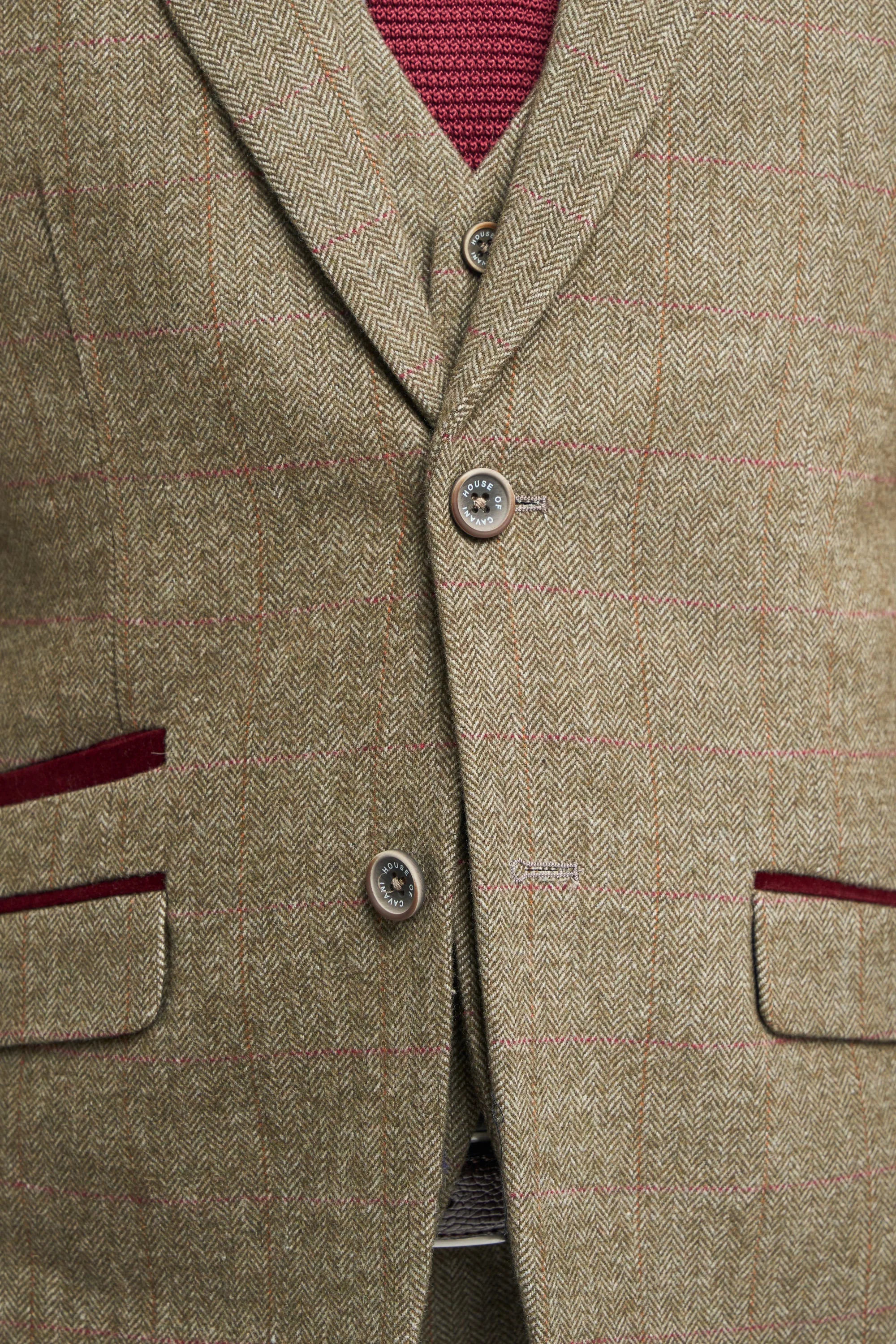 Sage Check Three Piece Suit thumbnail 3