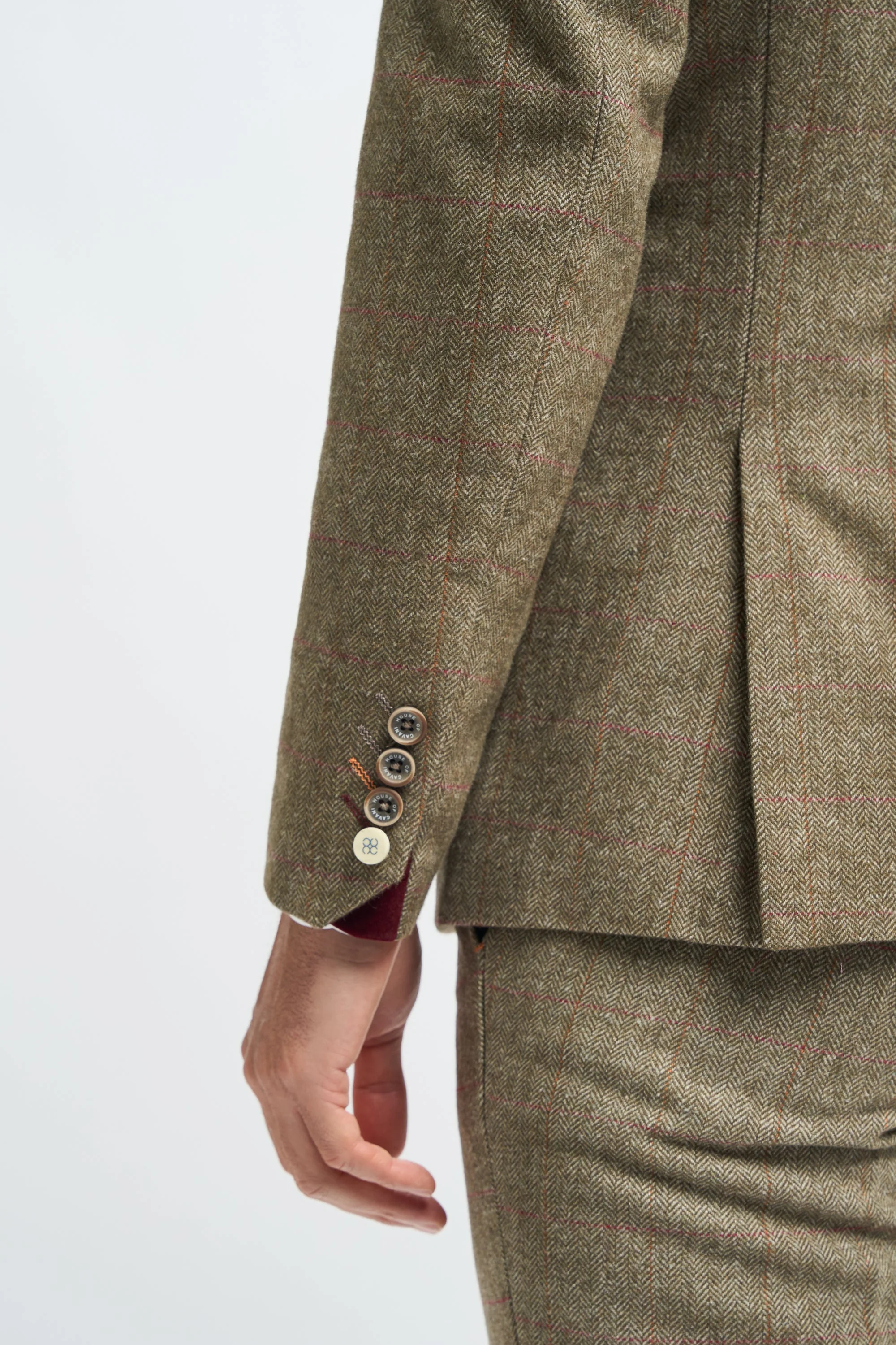 Sage Check Three Piece Suit thumbnail 5