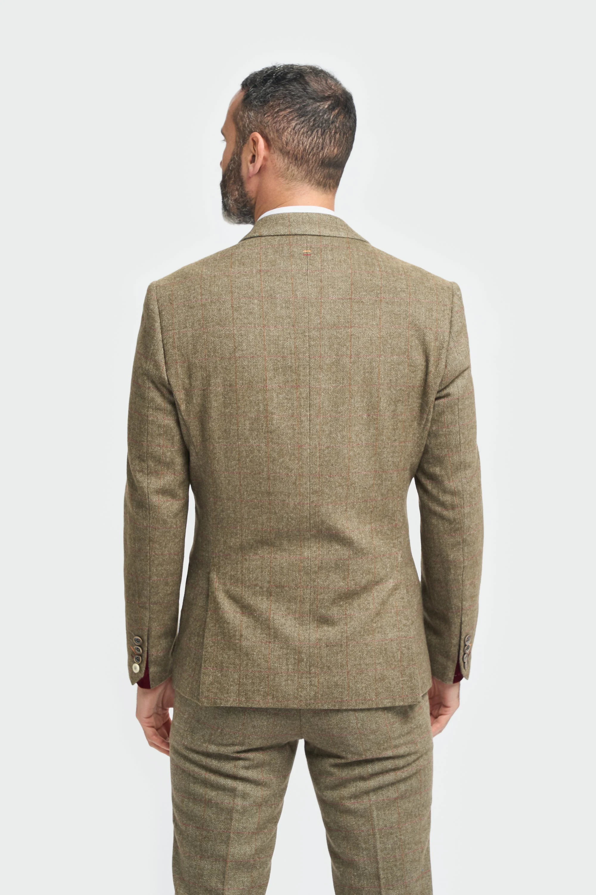 Sage Check Three Piece Suit thumbnail 6