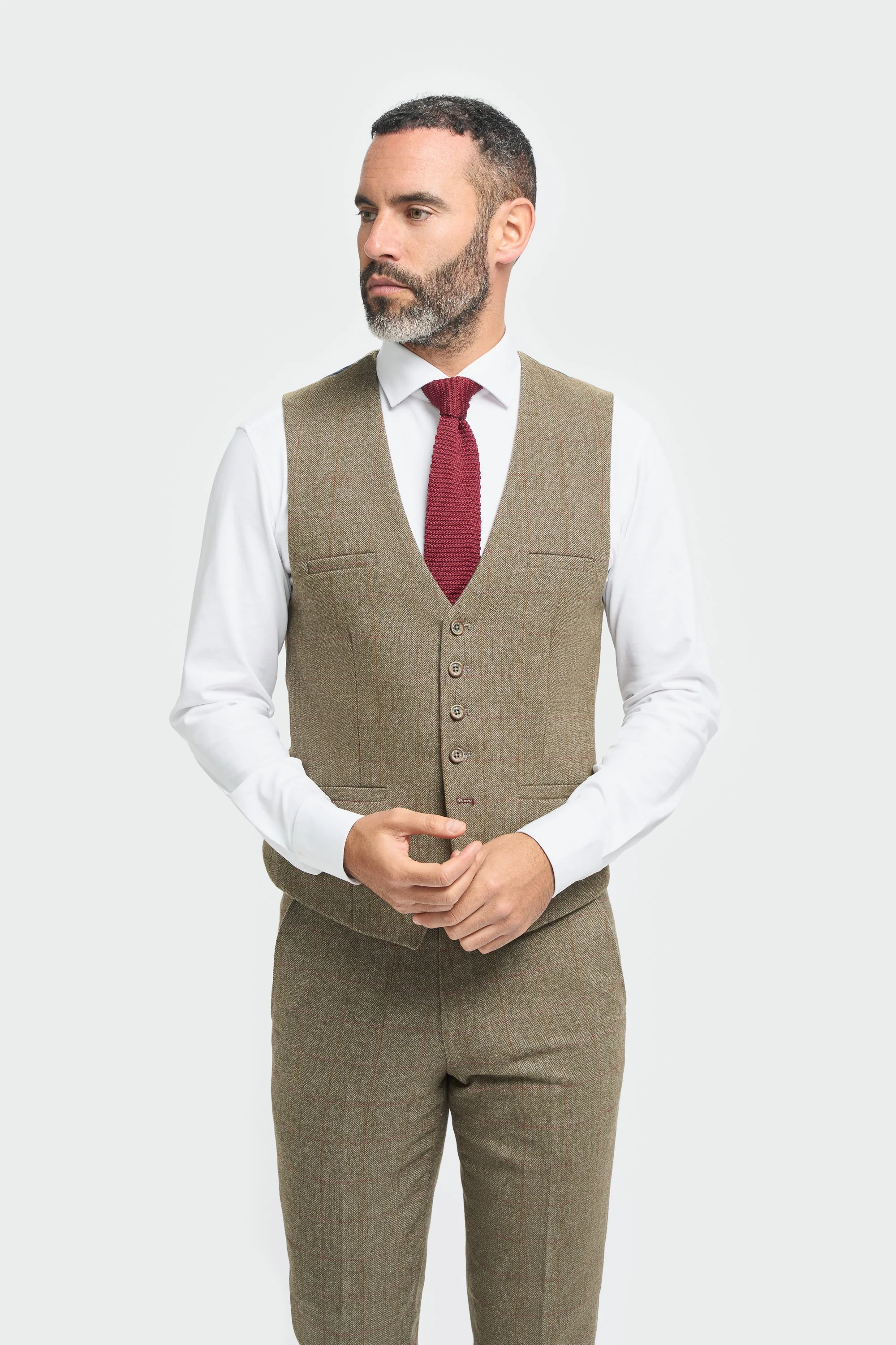 Sage Check Three Piece Suit thumbnail 7