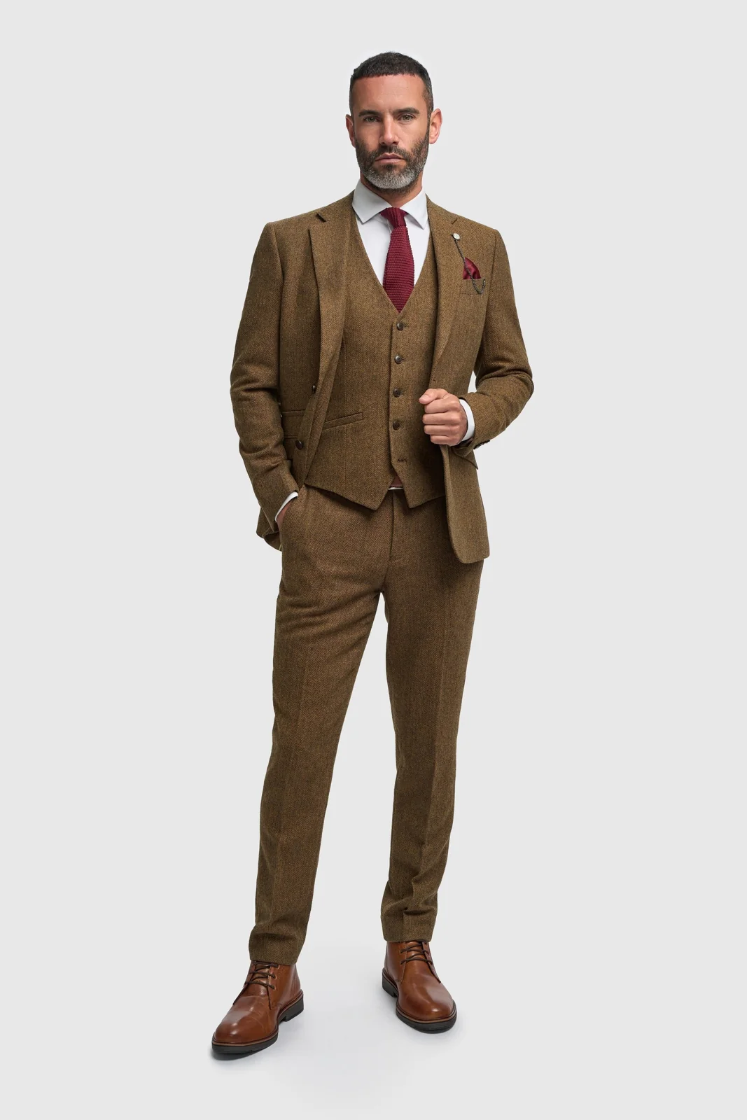 Thomas Brown Tweed Three Piece Suit primary image