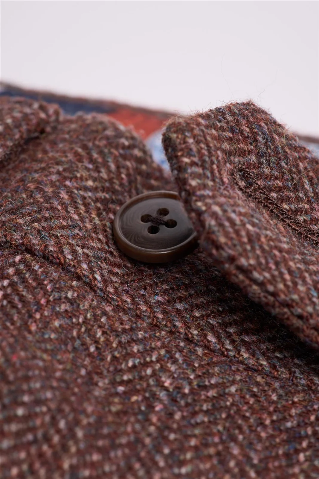 Thomas Dark Mahogany Tweed Three Piece Suit thumbnail 8