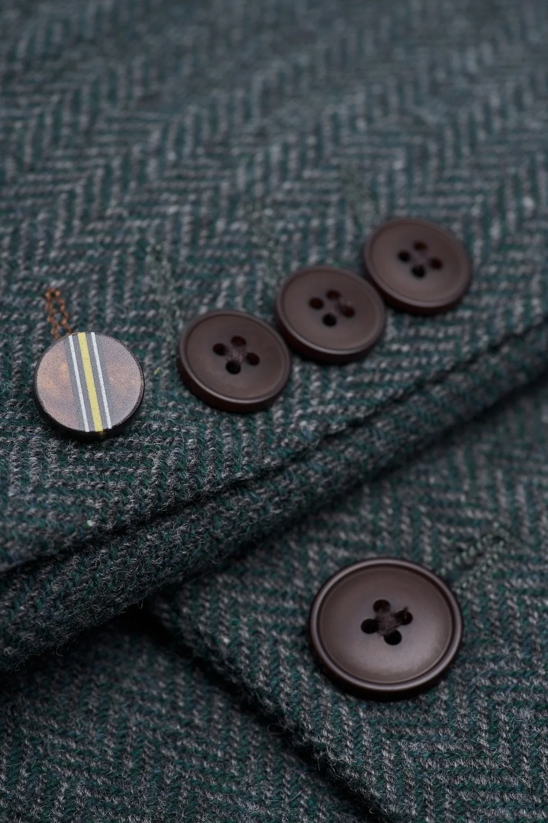 Thomas Lush Olive Tweed Three Piece Suit thumbnail 8