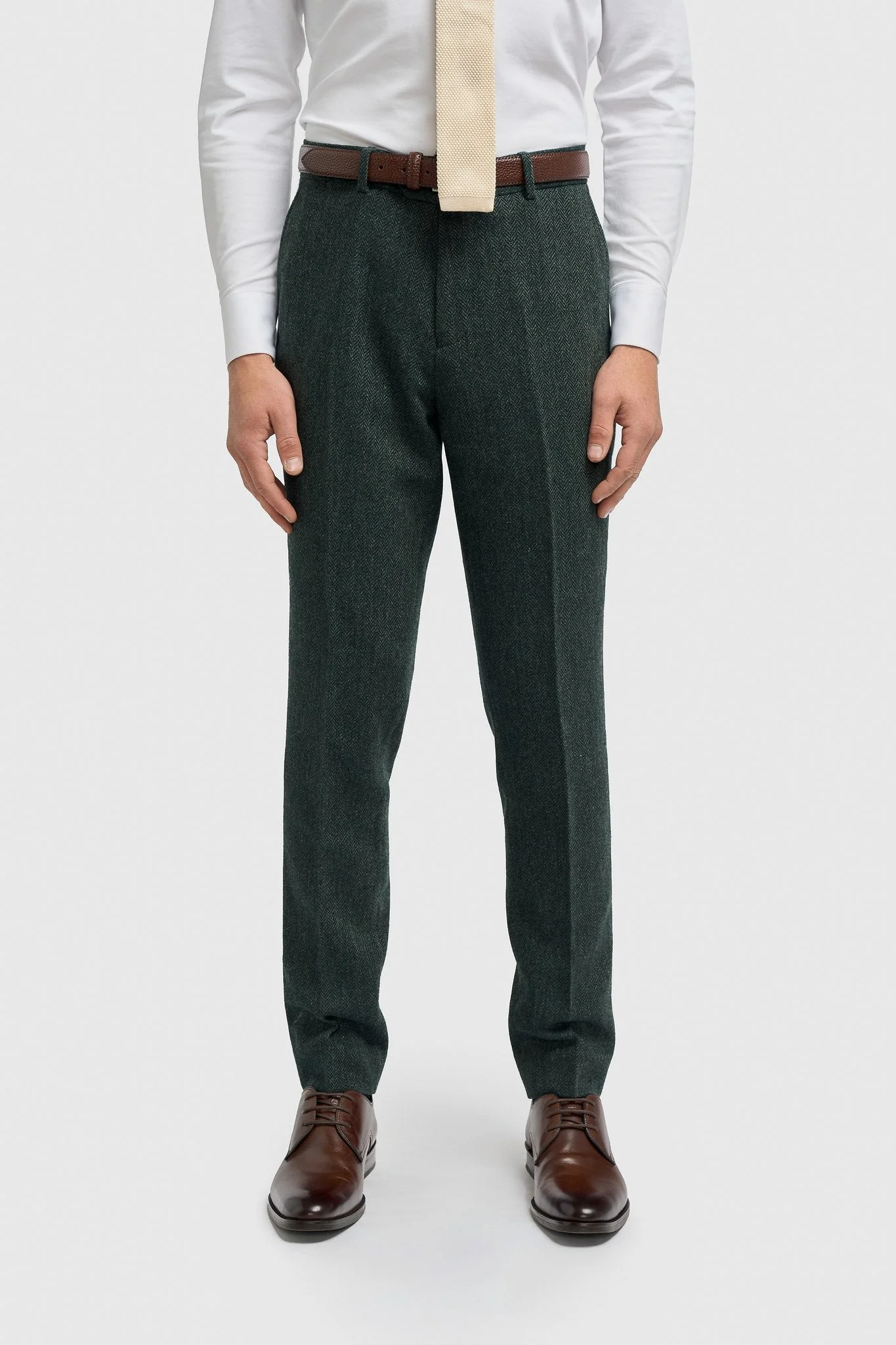 Thomas Lush Olive Tweed Three Piece Suit thumbnail 5