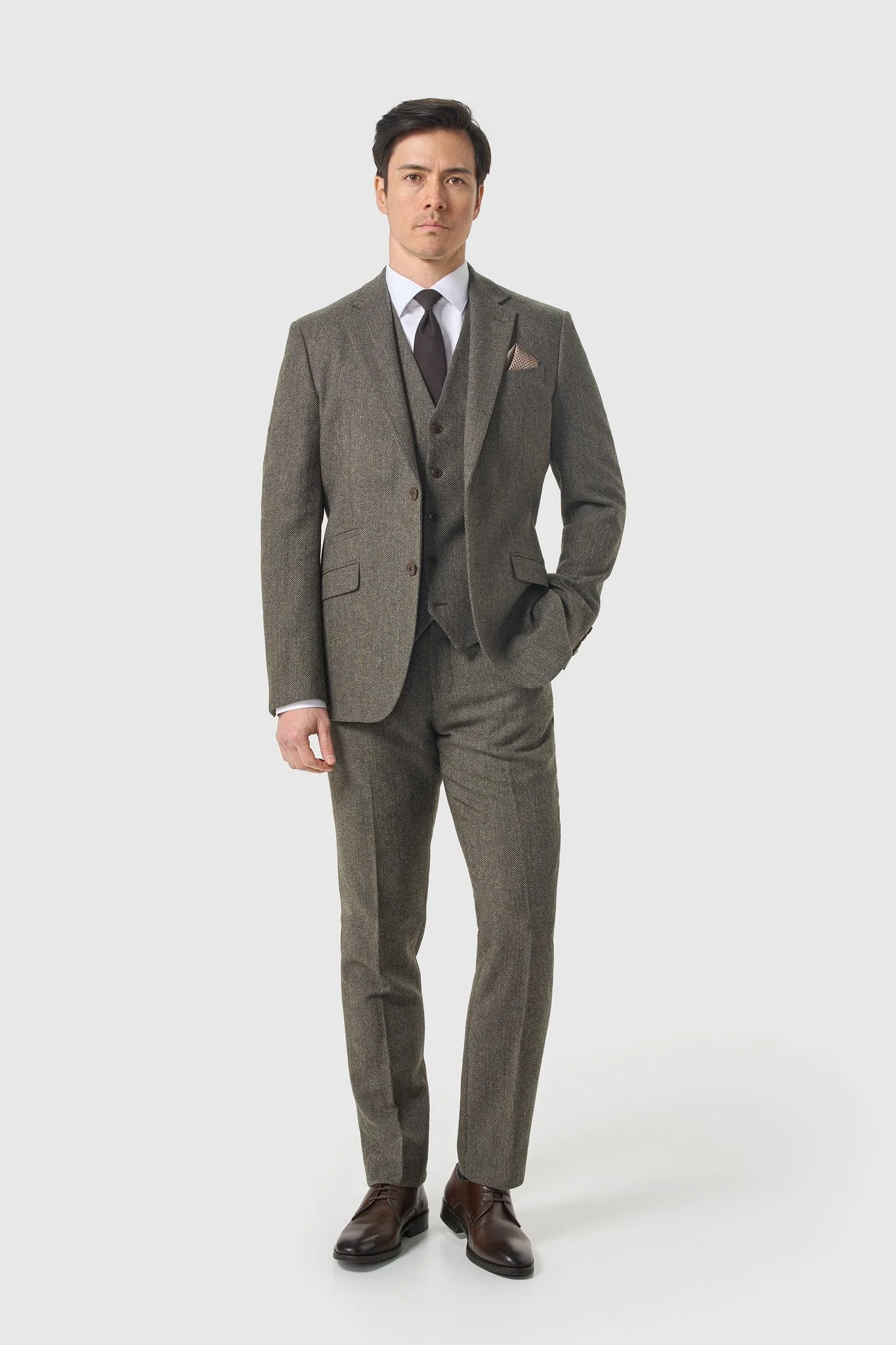 Thomas Sage Tweed Three Piece Suit