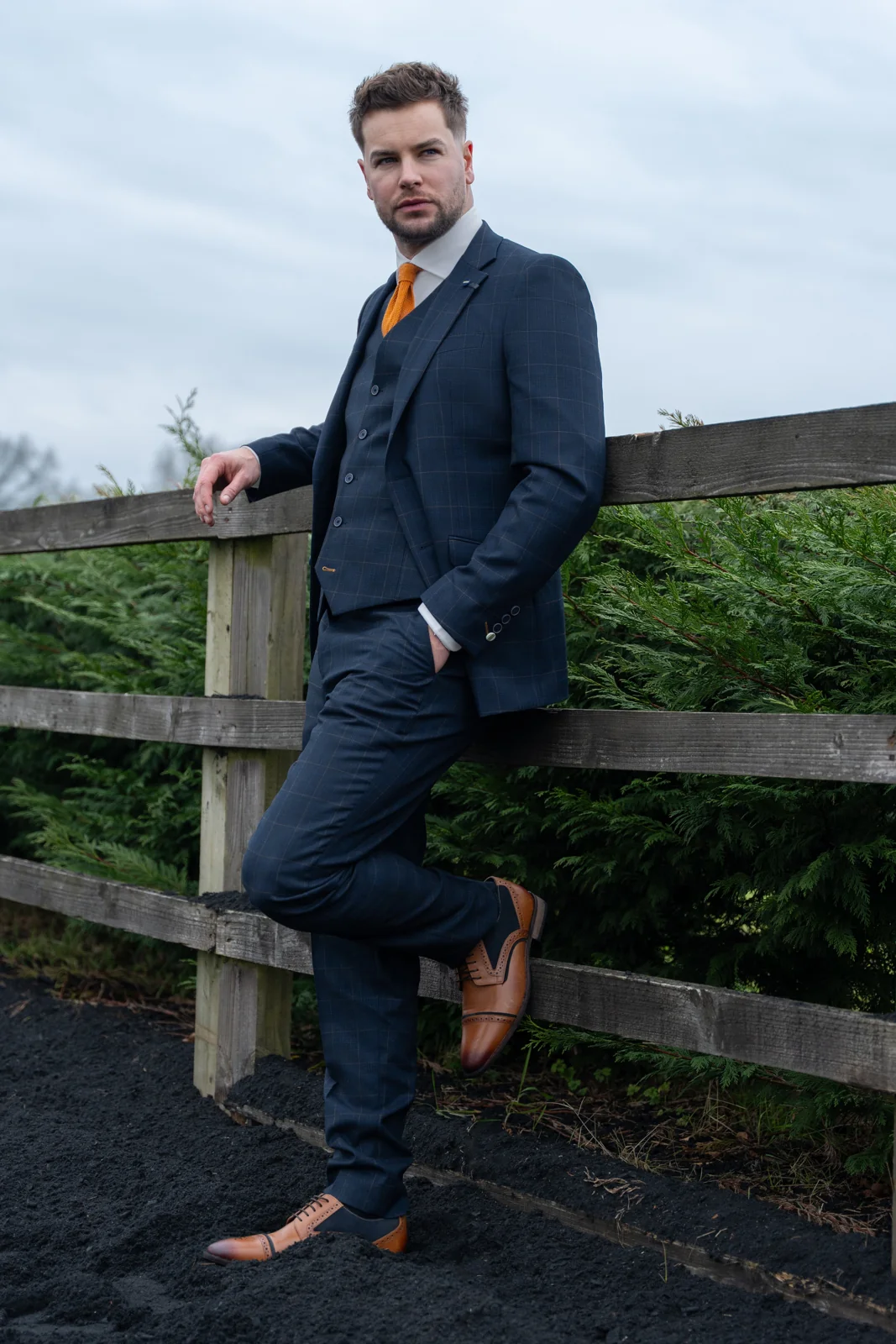 Torino Navy Three Piece Suit primary image