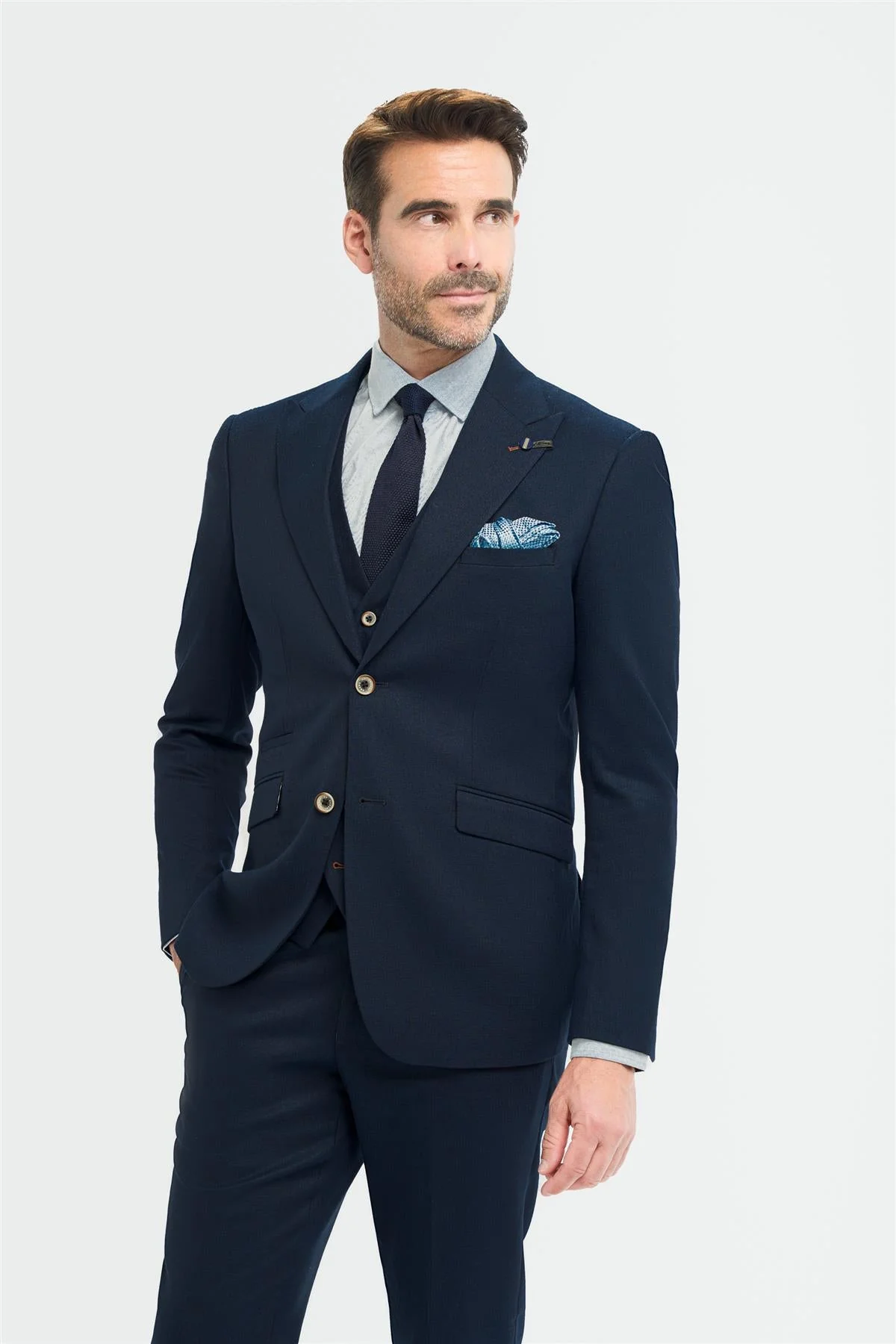 Tropez Navy Three Piece Suit thumbnail 2