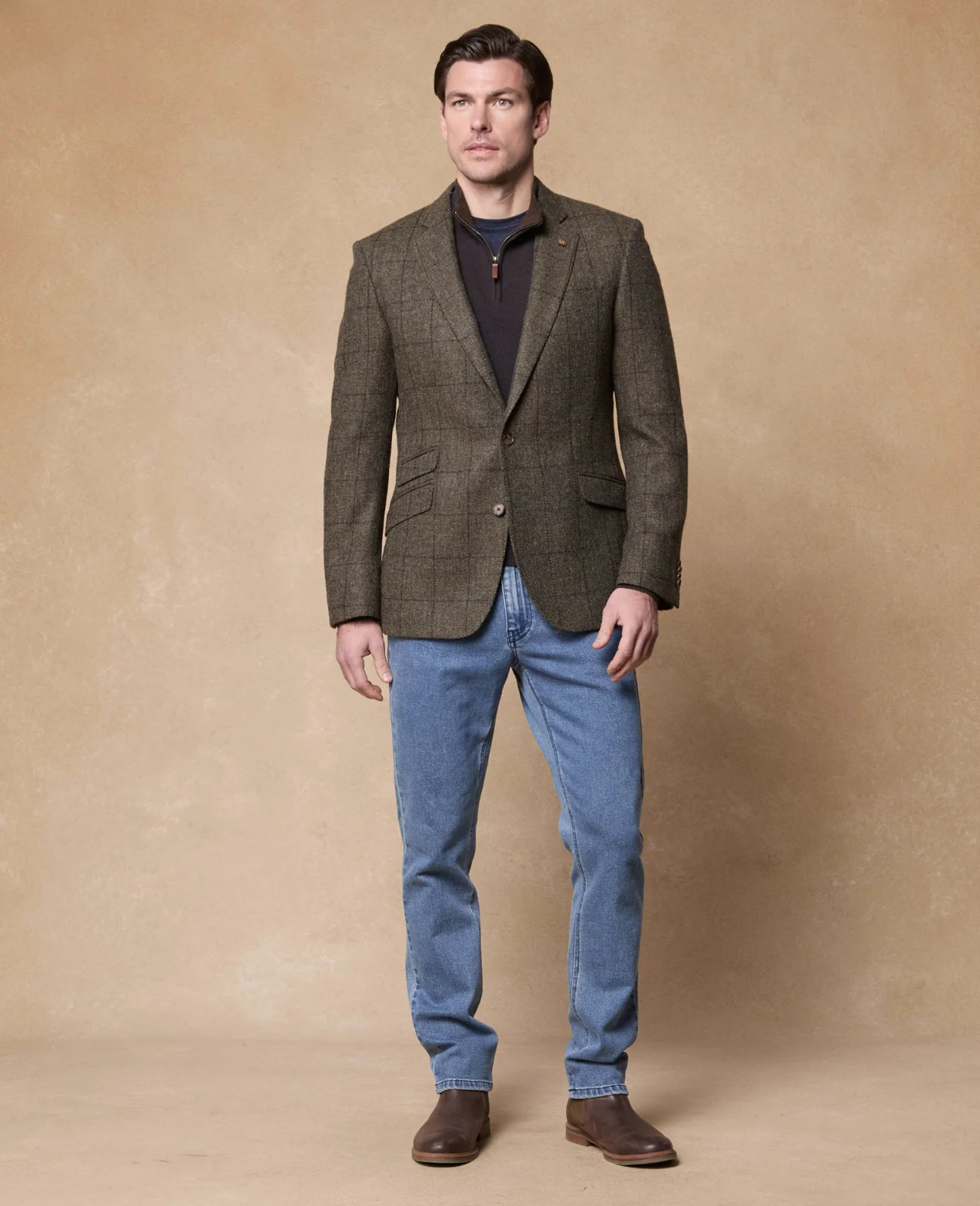 Ballycastle Green Windowpane Check Blazer thumbnail 3