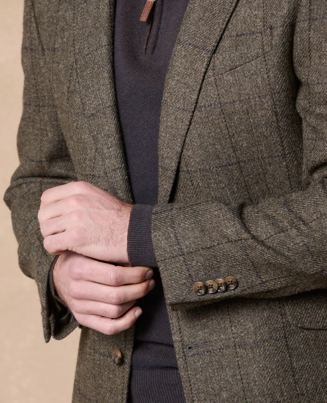 Ballycastle Green Windowpane Check Blazer thumbnail 5