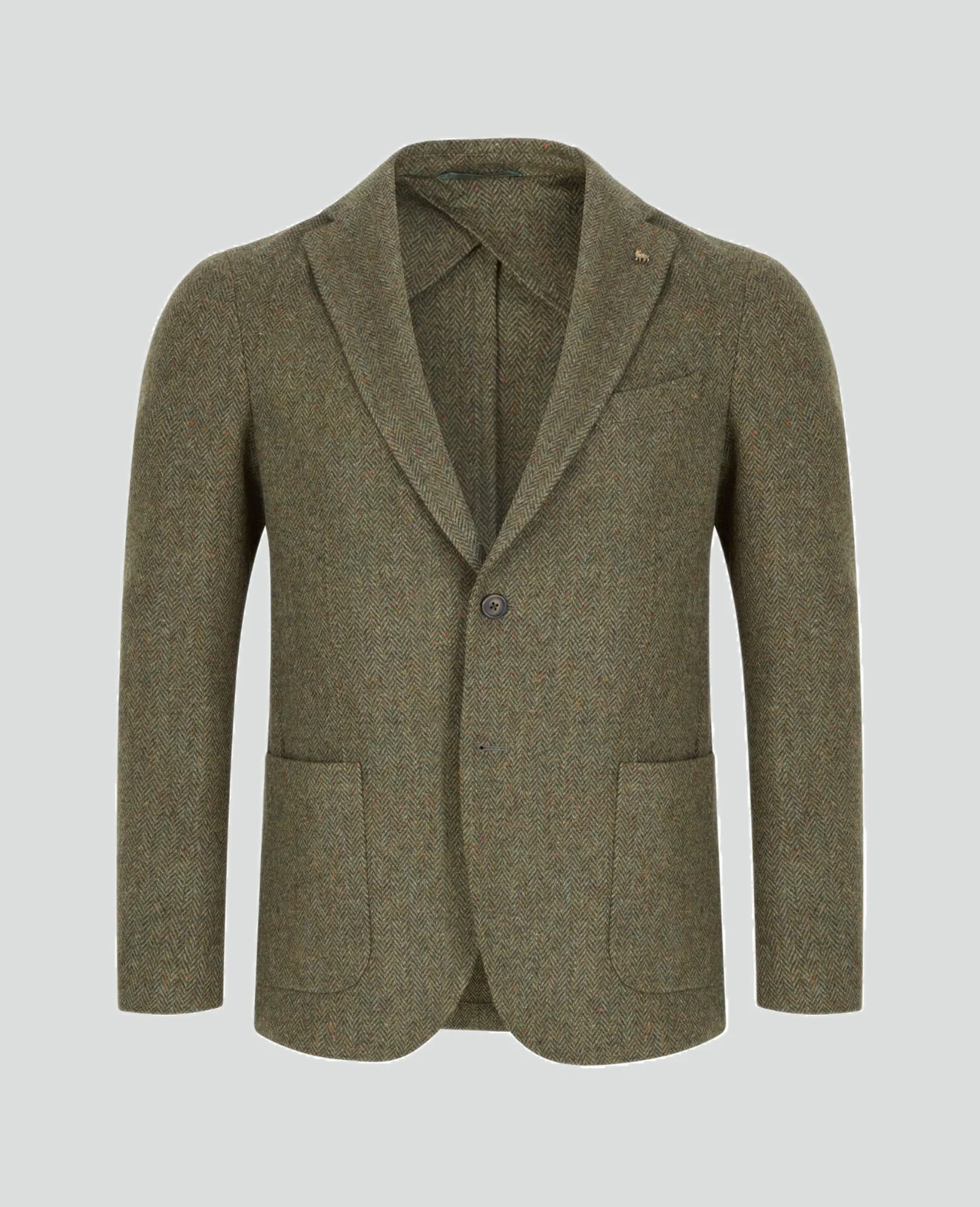 Balwin Donegal Tweed Blazer - Green Herringbone thumbnail 2