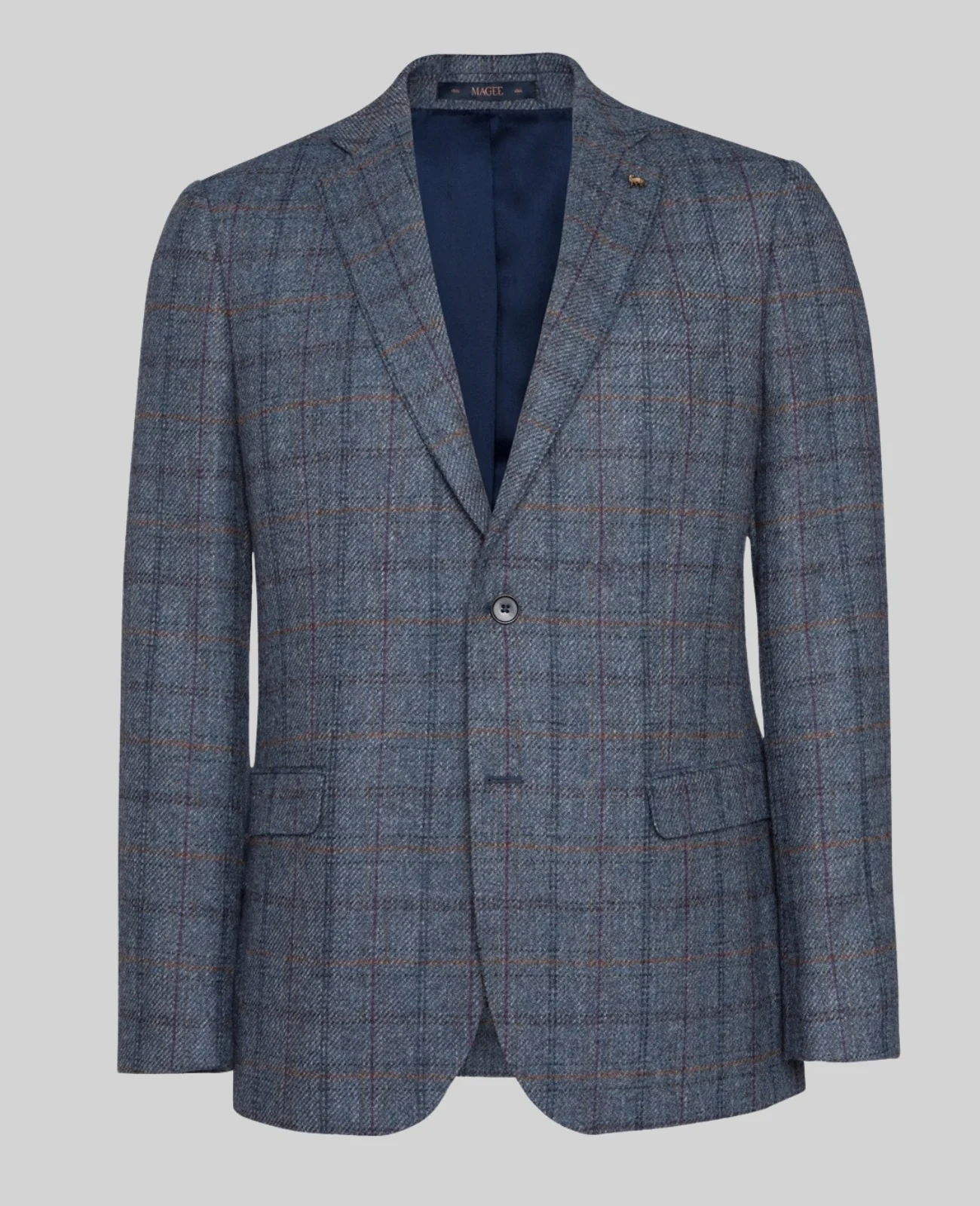 Clady Tweed Jacket in Blue Check