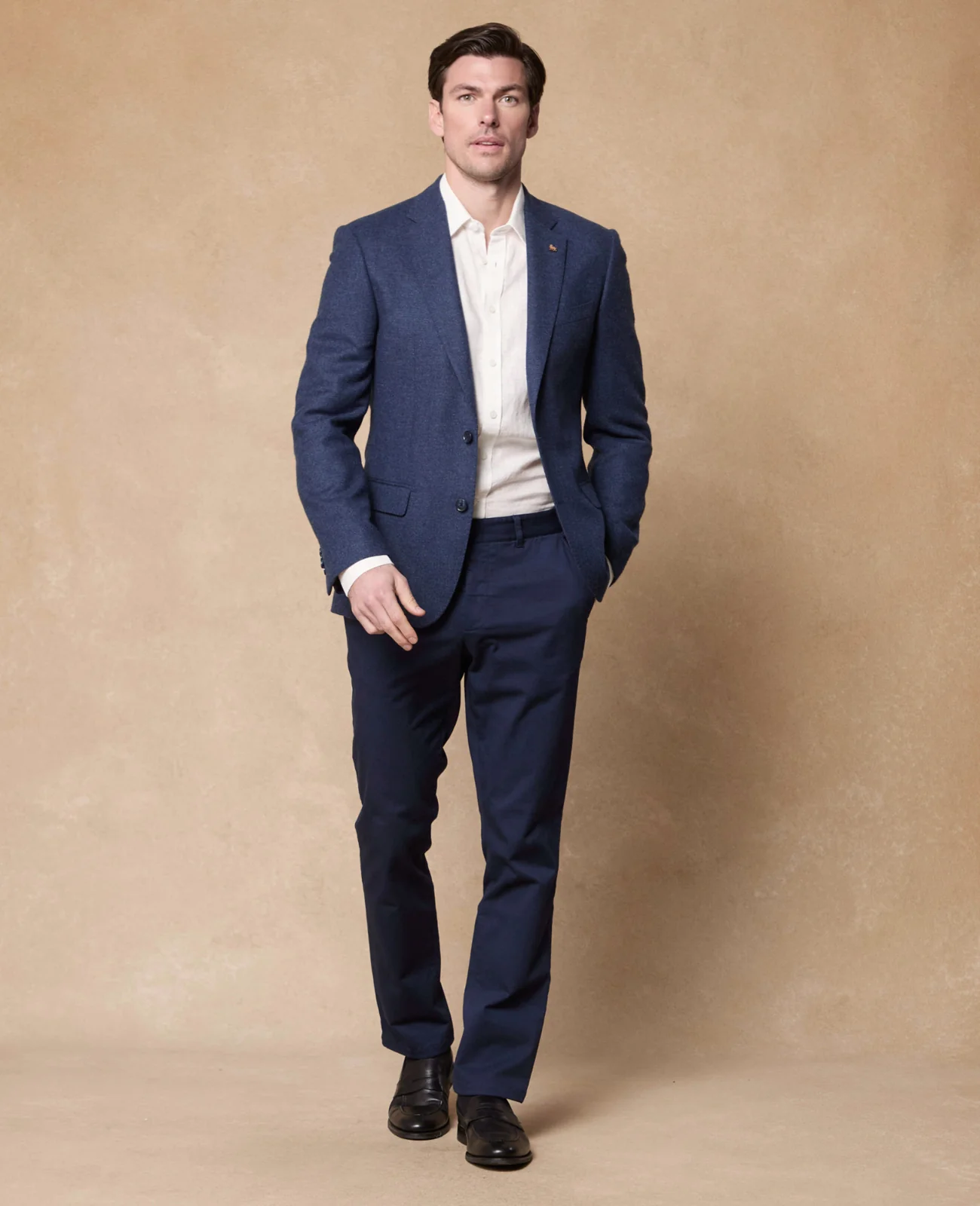 Clifden Blue Sharkskin Blazer thumbnail 3