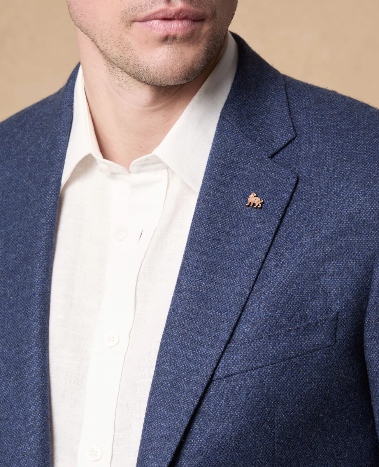 Clifden Blue Sharkskin Blazer thumbnail 5