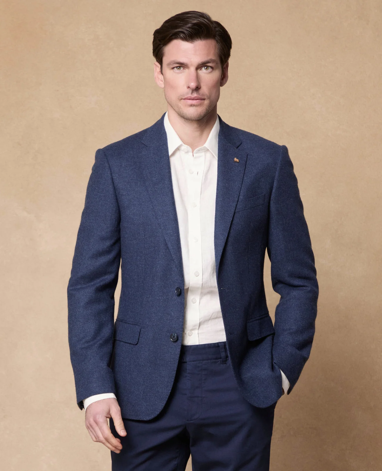 Clifden Blue Sharkskin Blazer primary image
