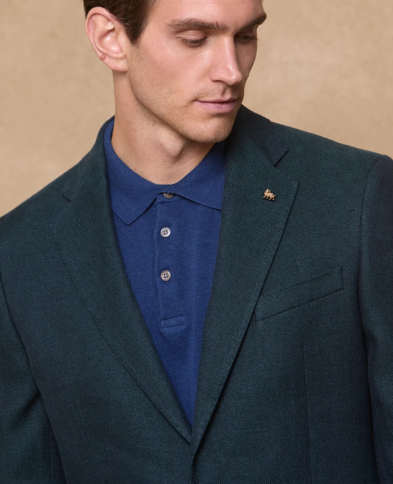 Clifden Irish Linen Blazer - Bottle Green thumbnail 5