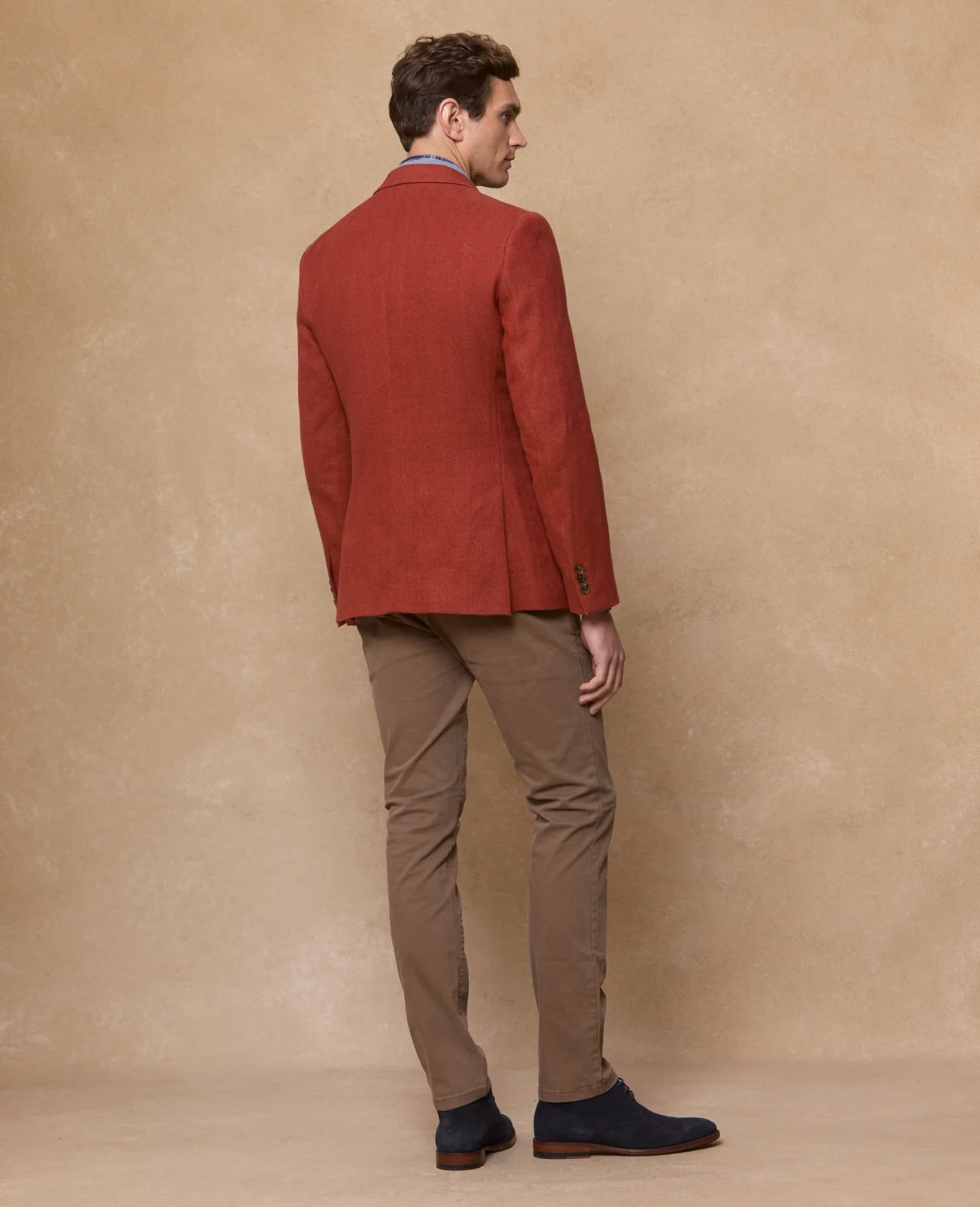 Clifden Irish linen Blazer - Tangerine thumbnail 3