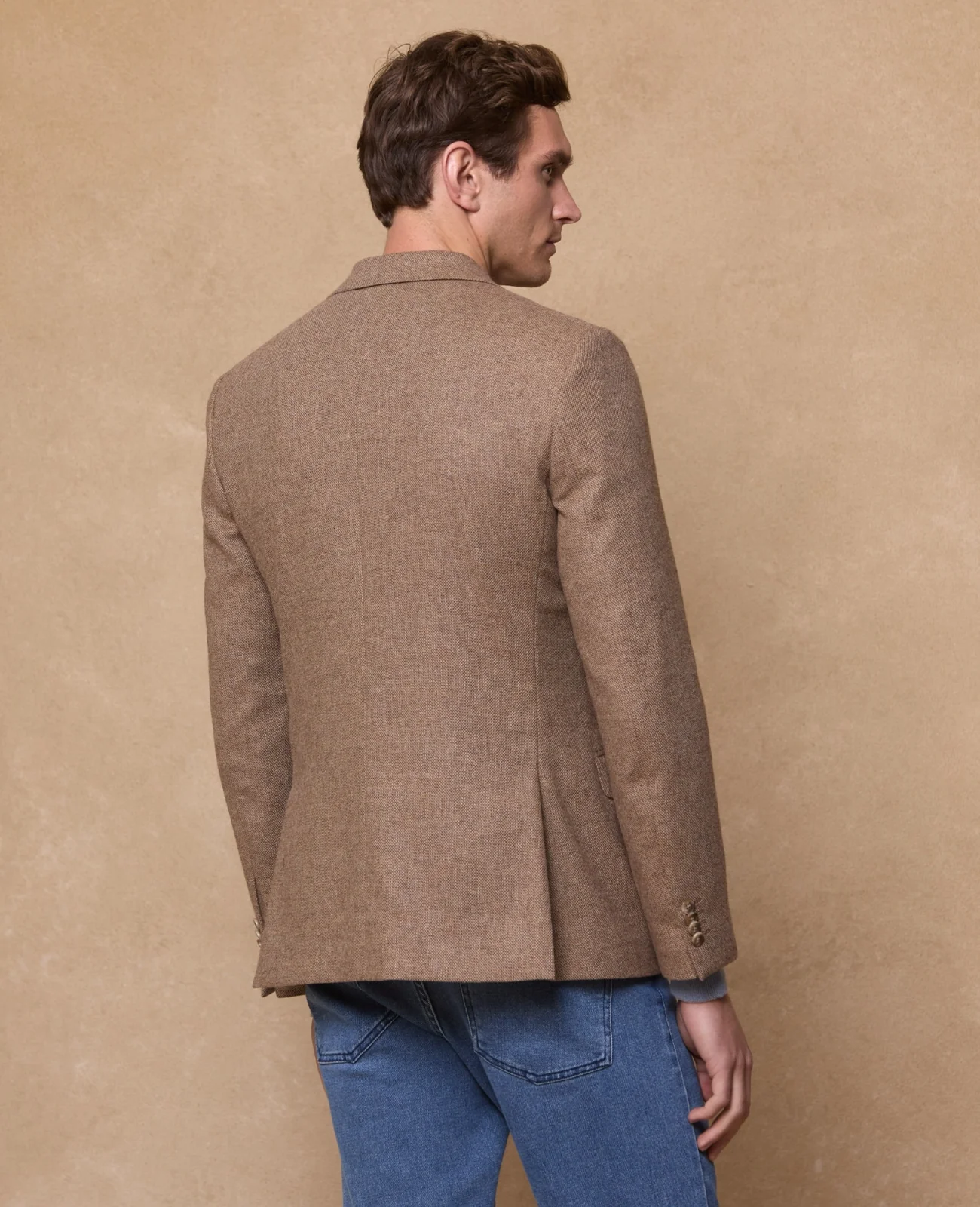 Clifden Merino Blazer - Caramel Sharkskin thumbnail 4