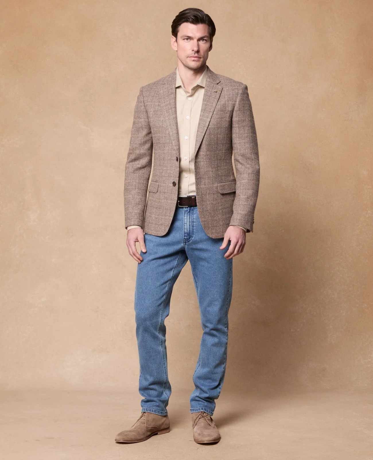 Clifden Ochre & Brown Check Blazer thumbnail 4