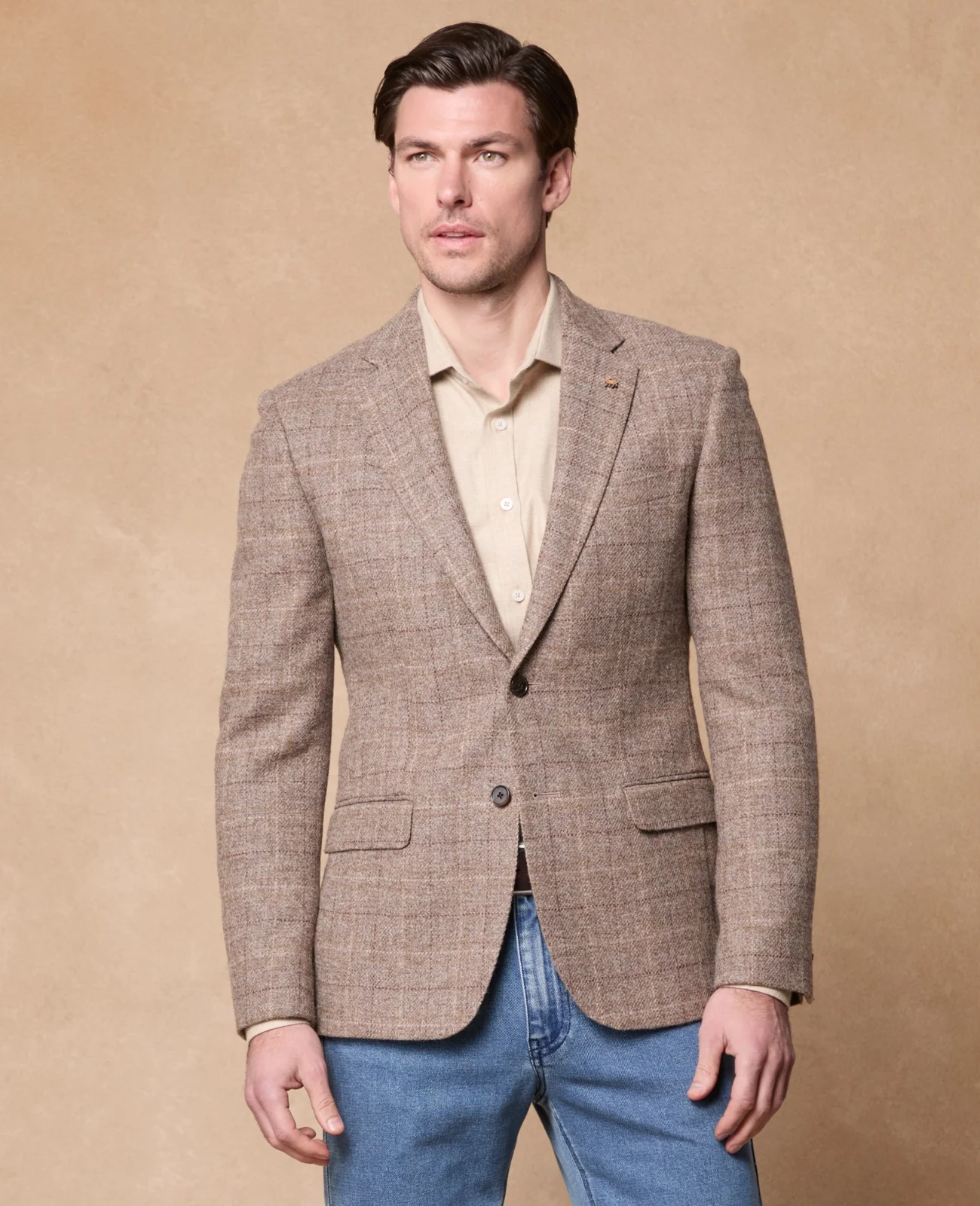 Clifden Ochre & Brown Check Blazer primary image