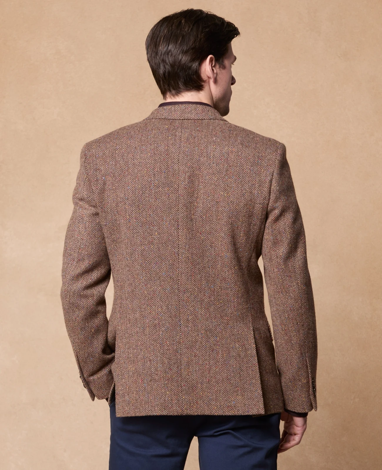 Ennis Brown Herringbone Donegal Tweed Blazer thumbnail 5