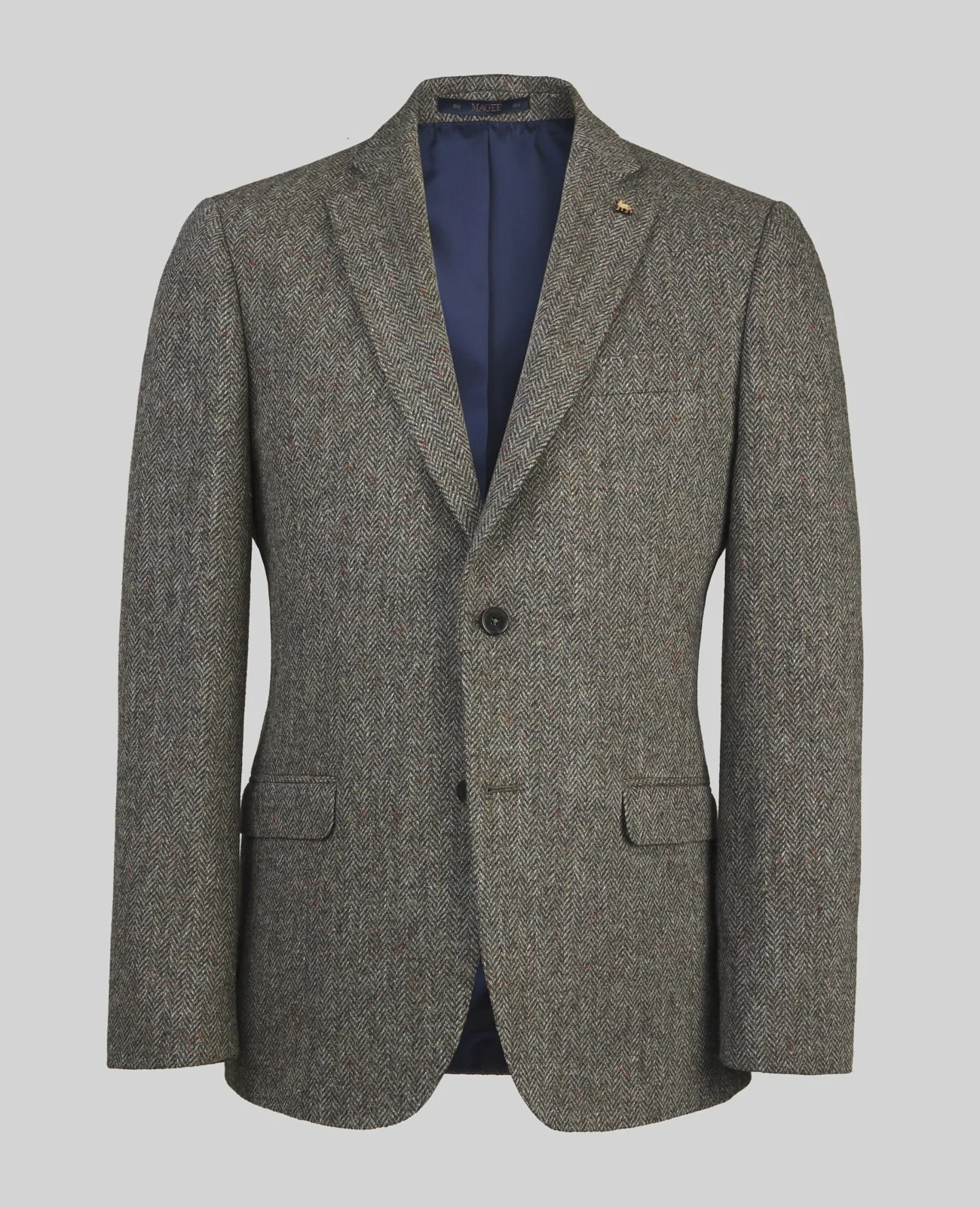 Ennis Donegal Tweed Blazer - Grey Herringbone thumbnail 2